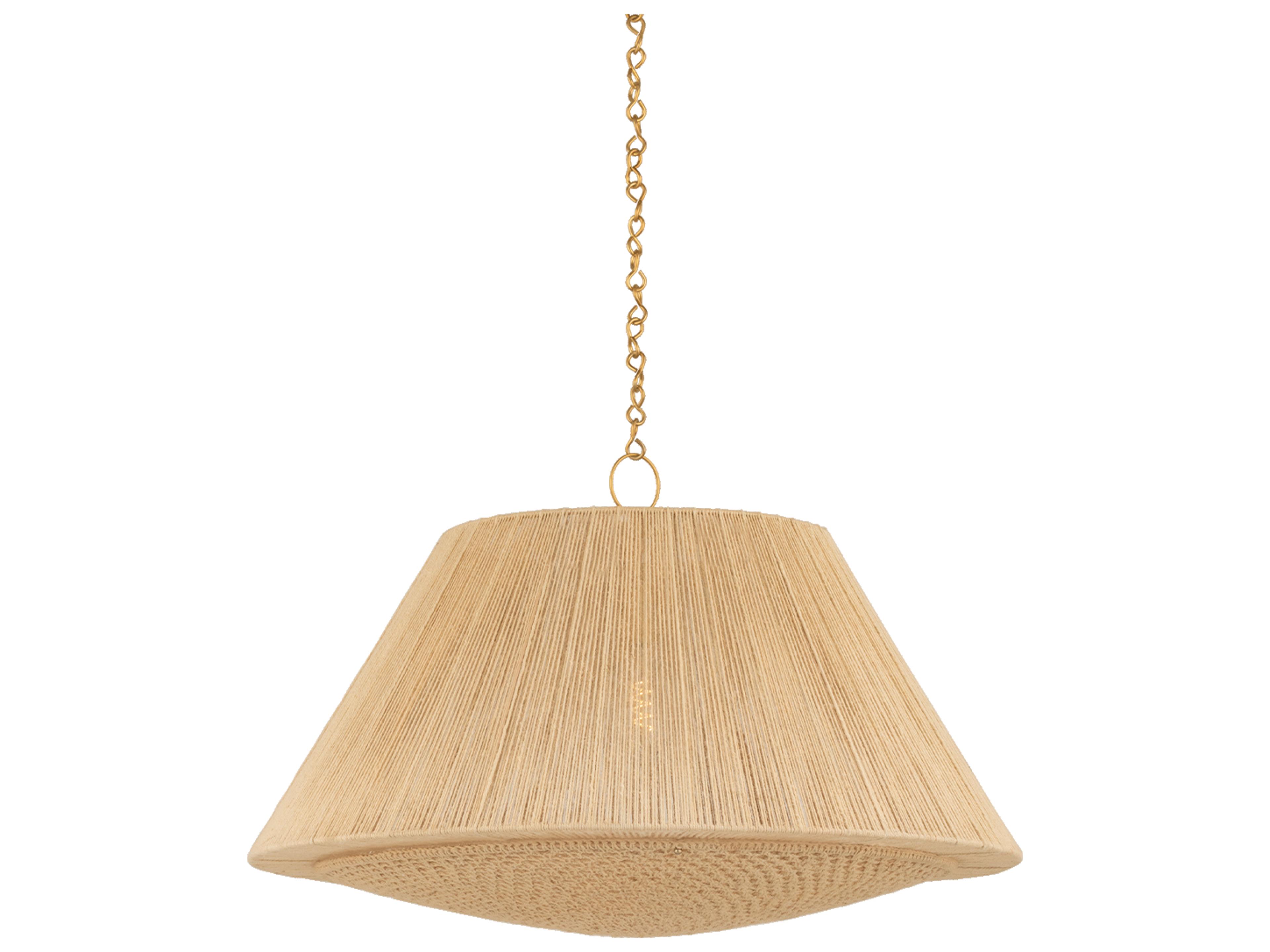 Hudson Valley Mystic 1-Light Aged Brass Brown Pendant