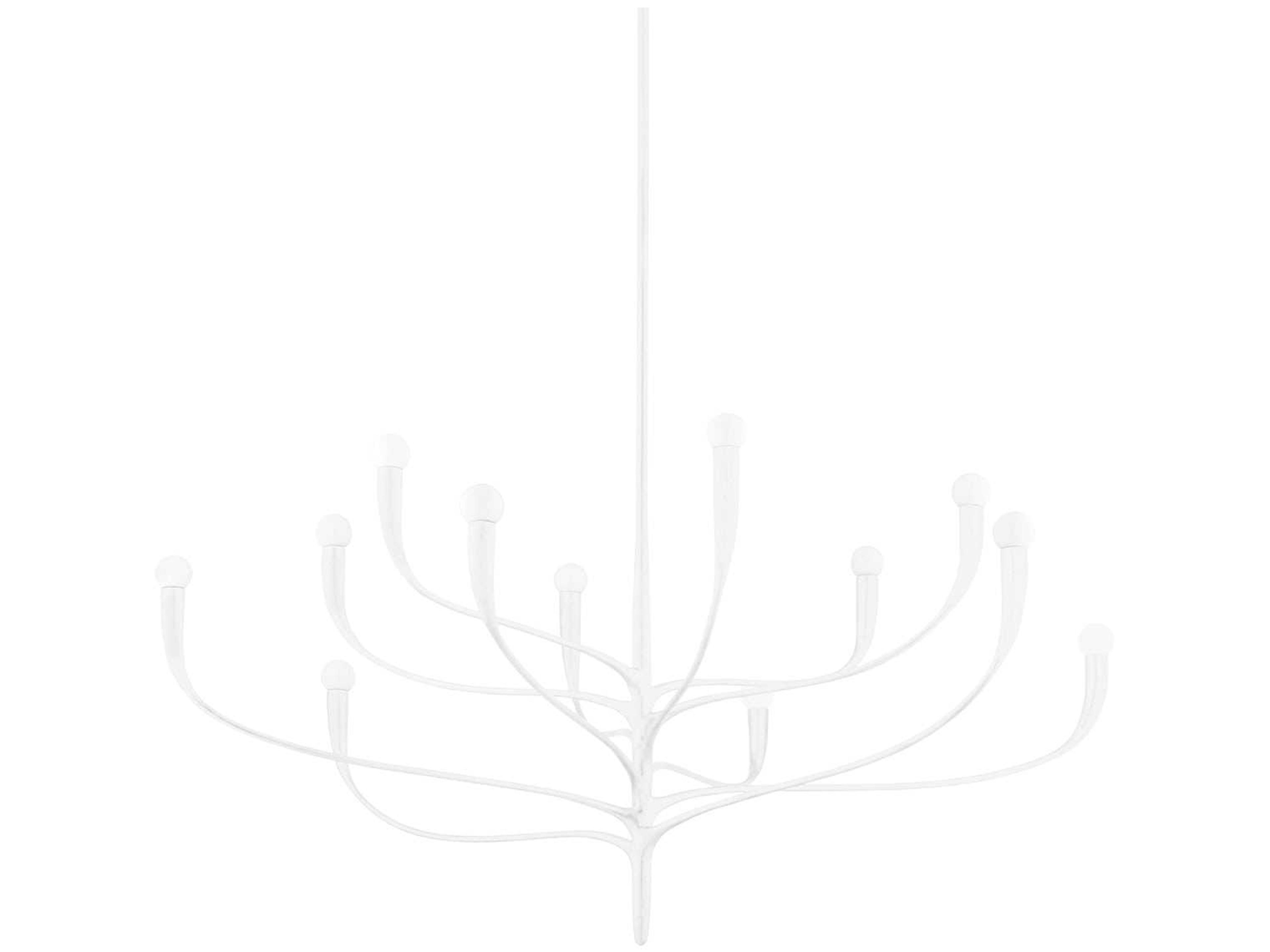 Hudson Valley Labra 12-Light White Plaster Chandelier