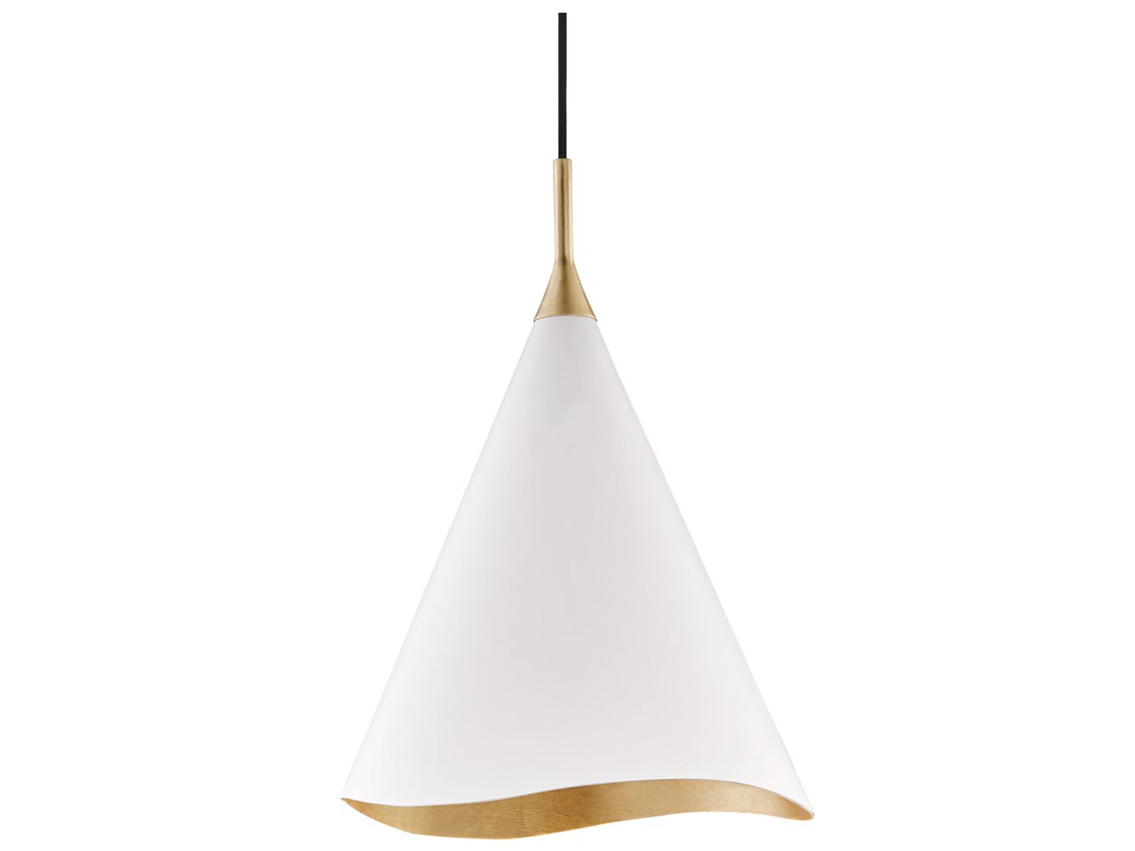 Martini 1-Light Gold Leaf Soft Off White Combo Pendant