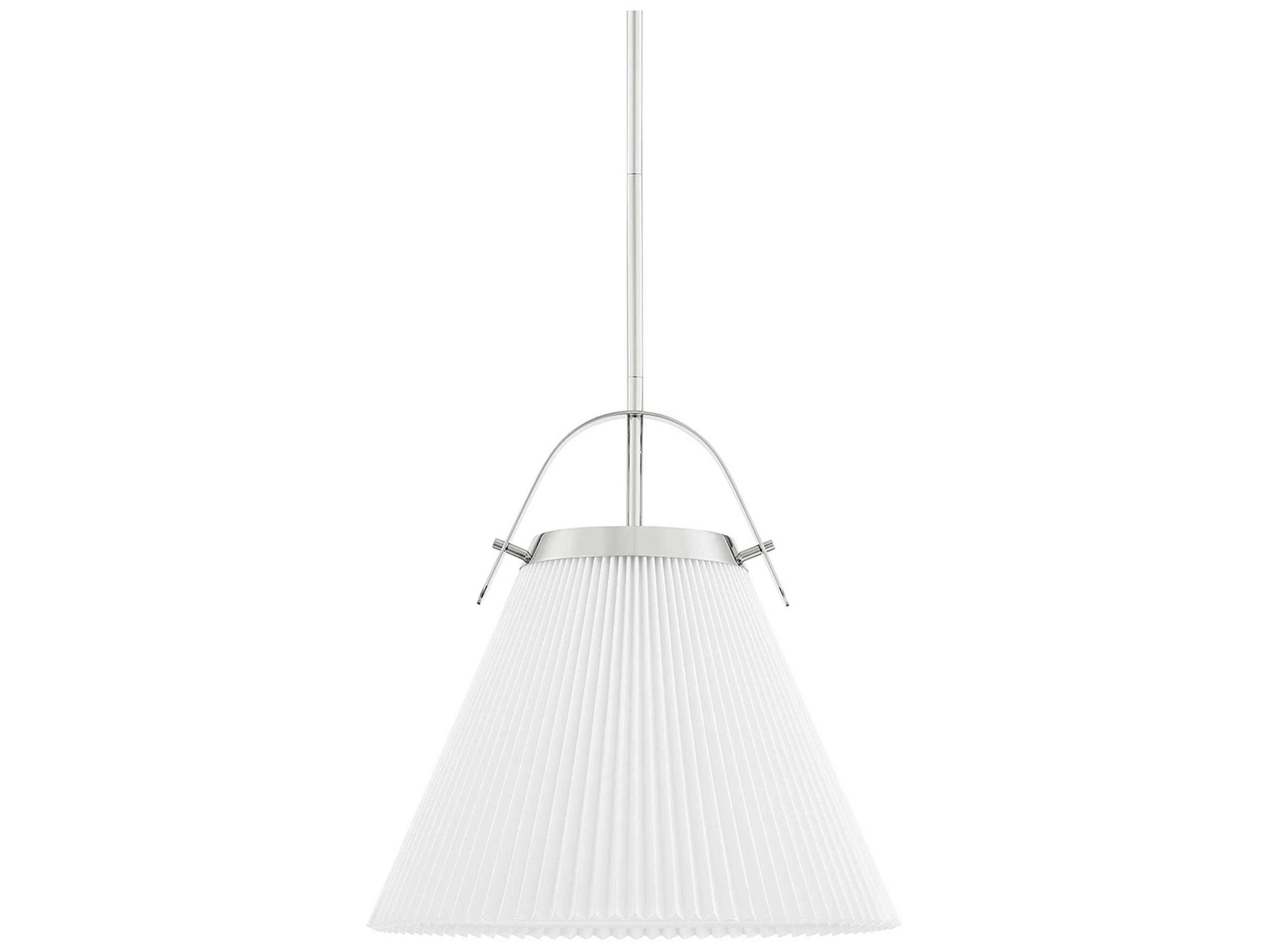 Hudson Valley Aldridge 1-Light Polished Nickel Off White Pendant