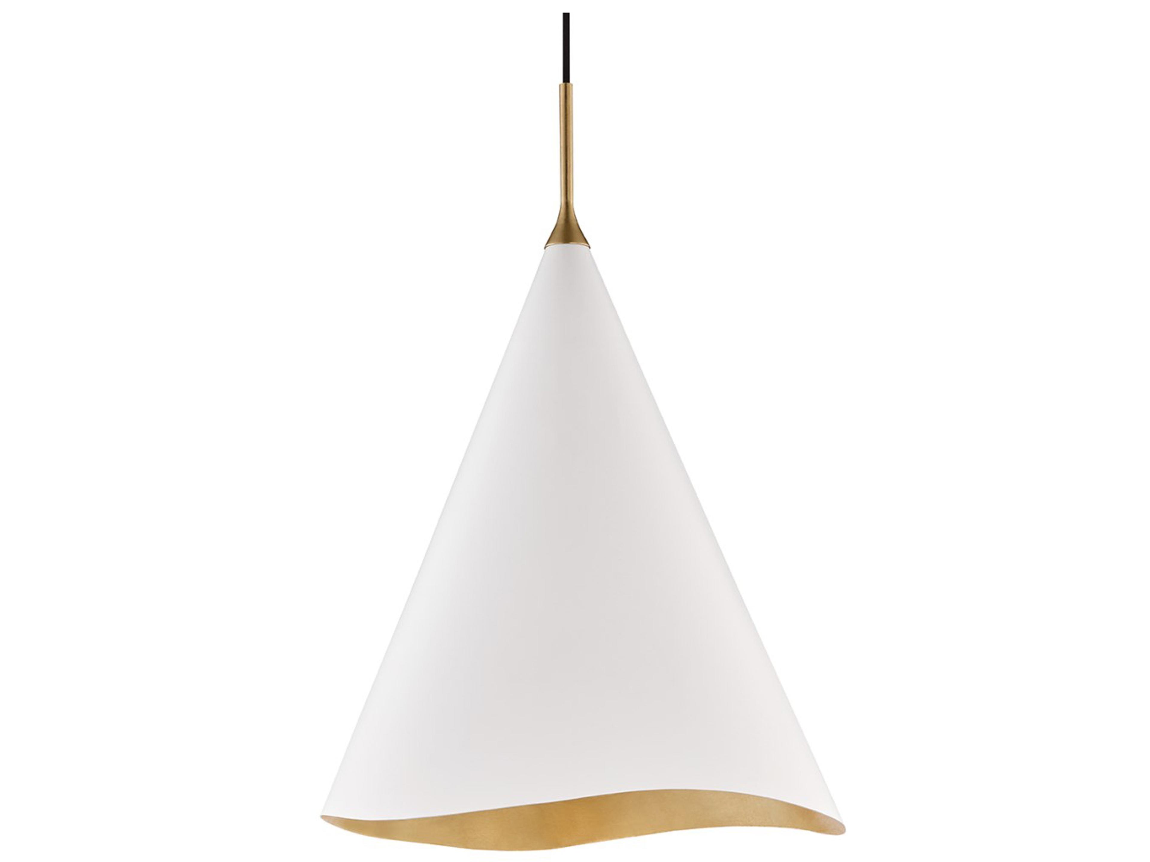 Martini 1-Light Gold Leaf Soft Off White Combo Pendant