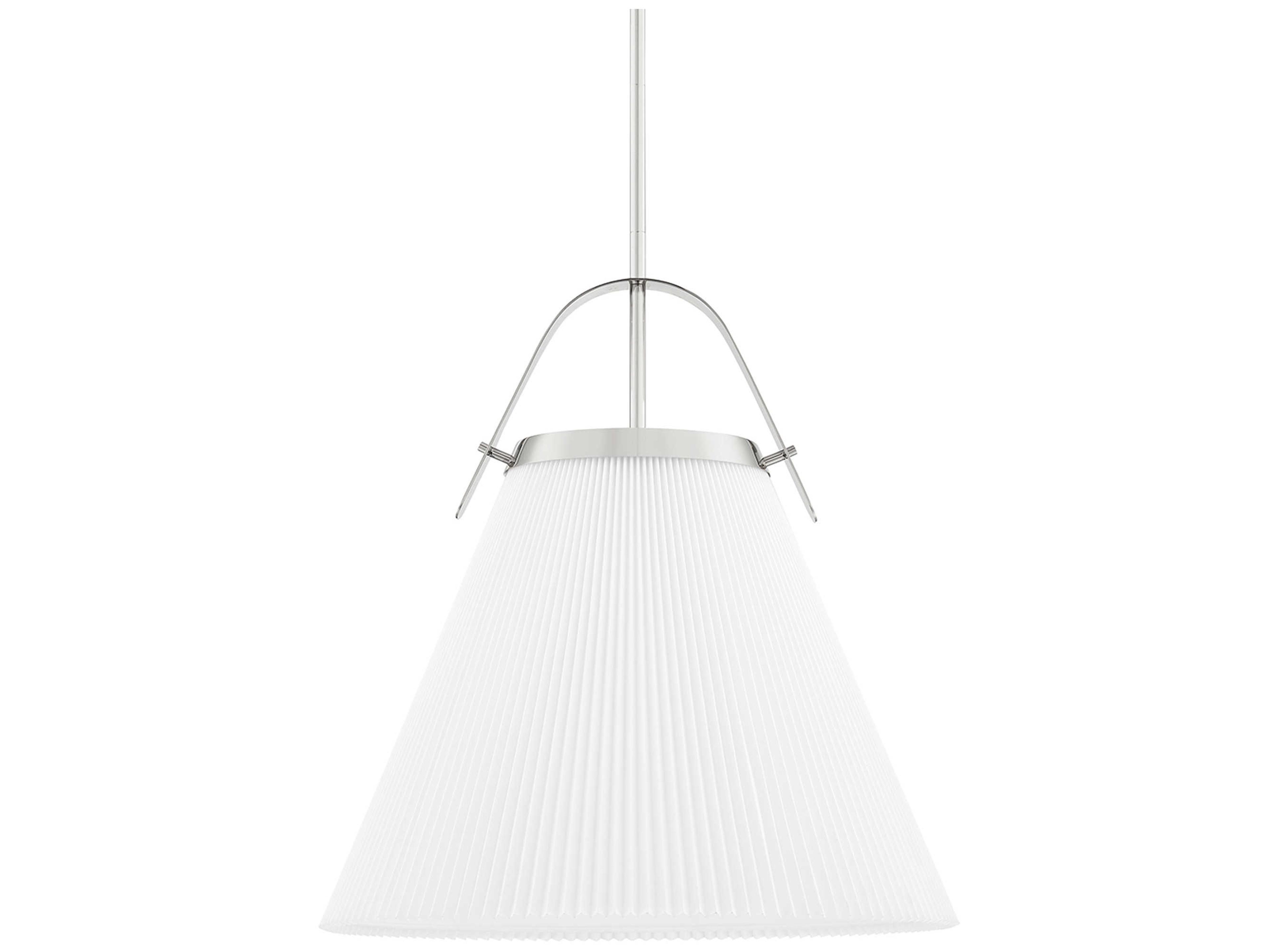 Hudson Valley Aldridge 1-Light Polished Nickel Off White Pendant