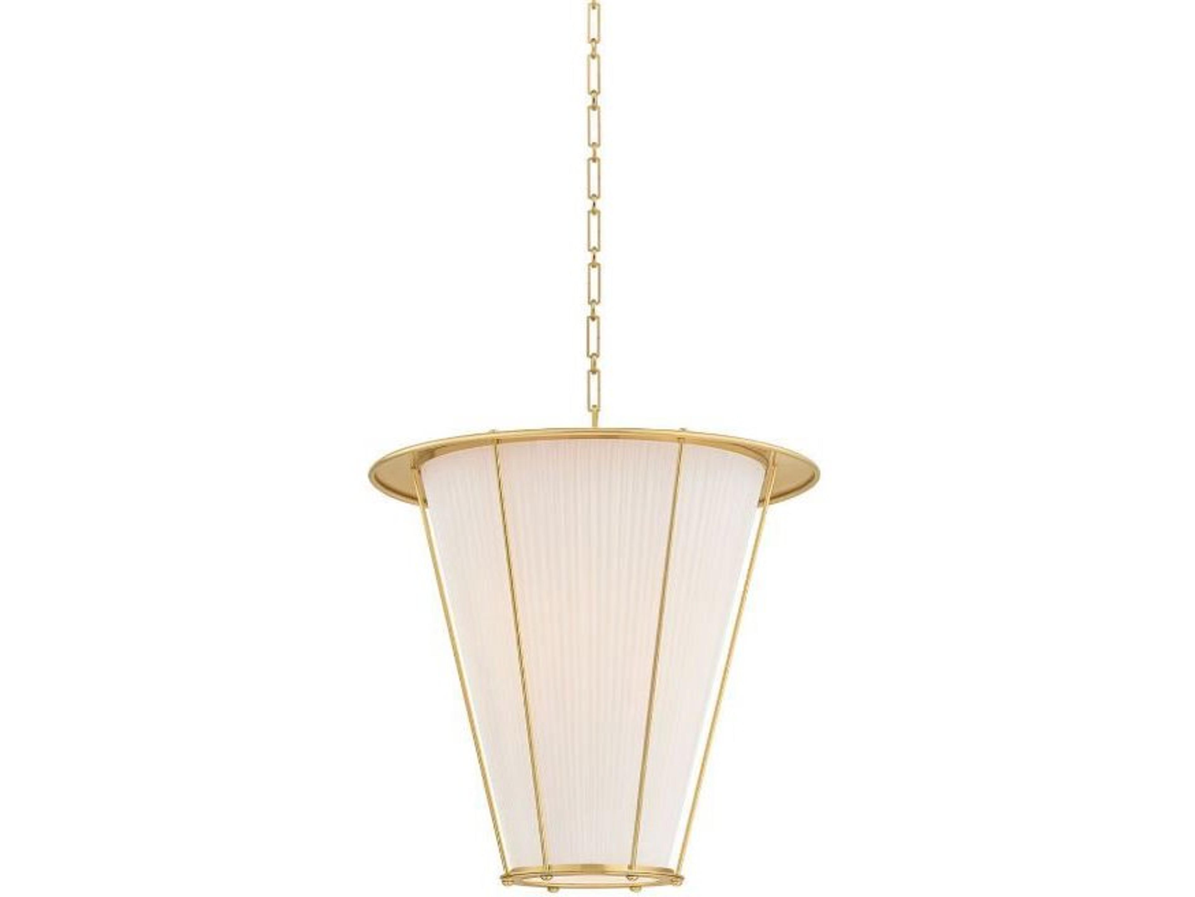Hudson Valley Ellsworth 1-Light Aged Brass Crystal Pendant