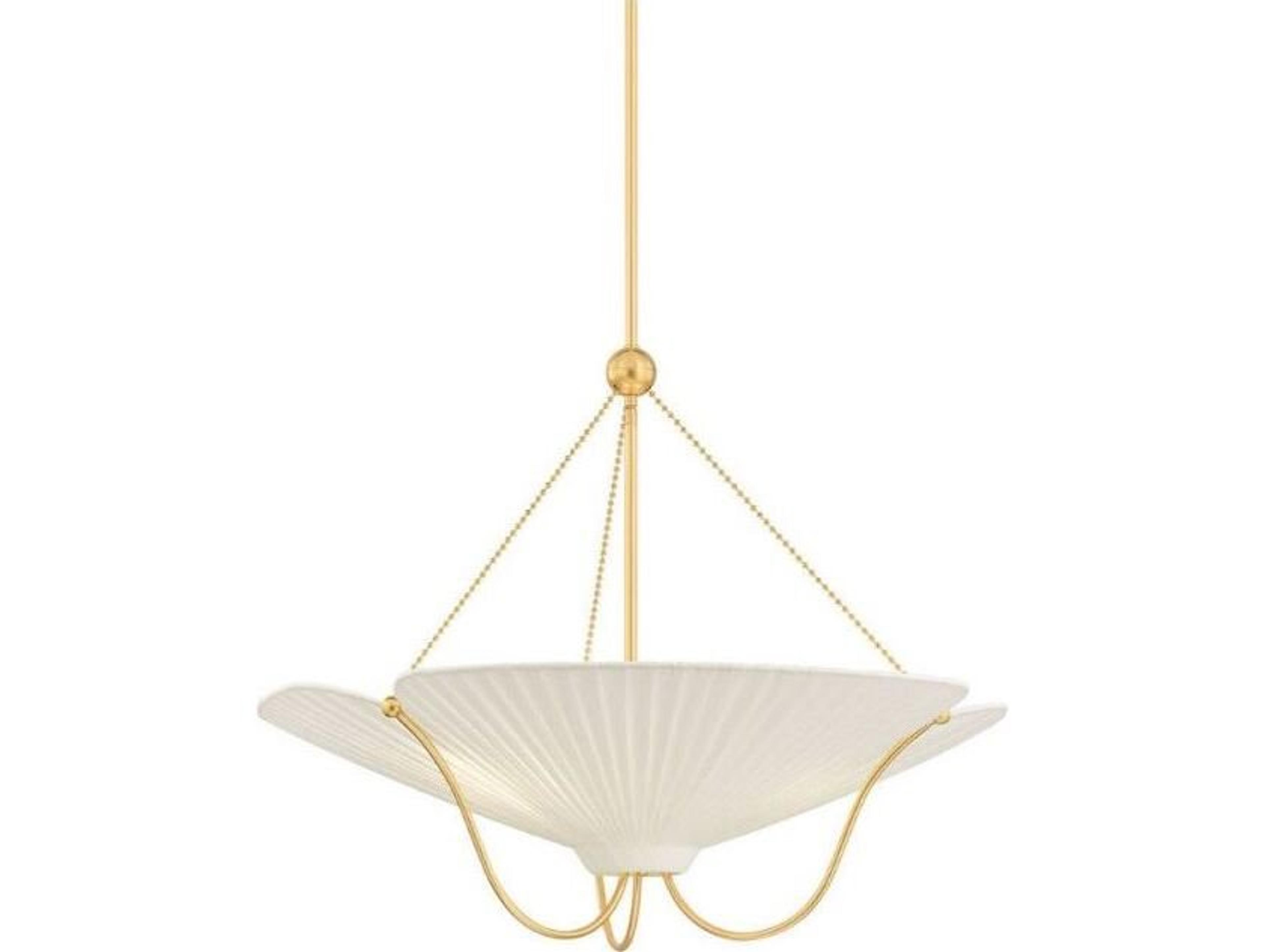 Gerhard 3-Light Aged Brass Bowl Pendant