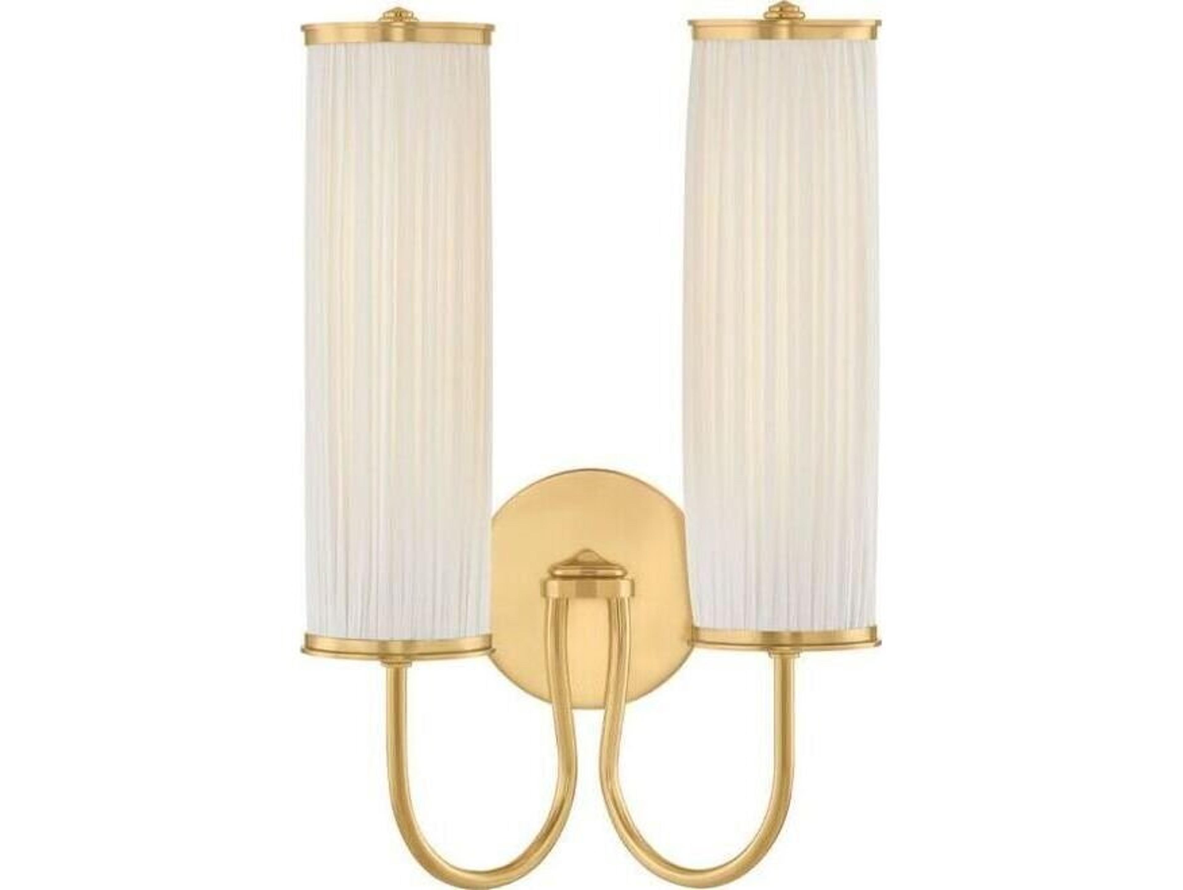 Elaine 2-Light Aged Brass Wall Sconce
