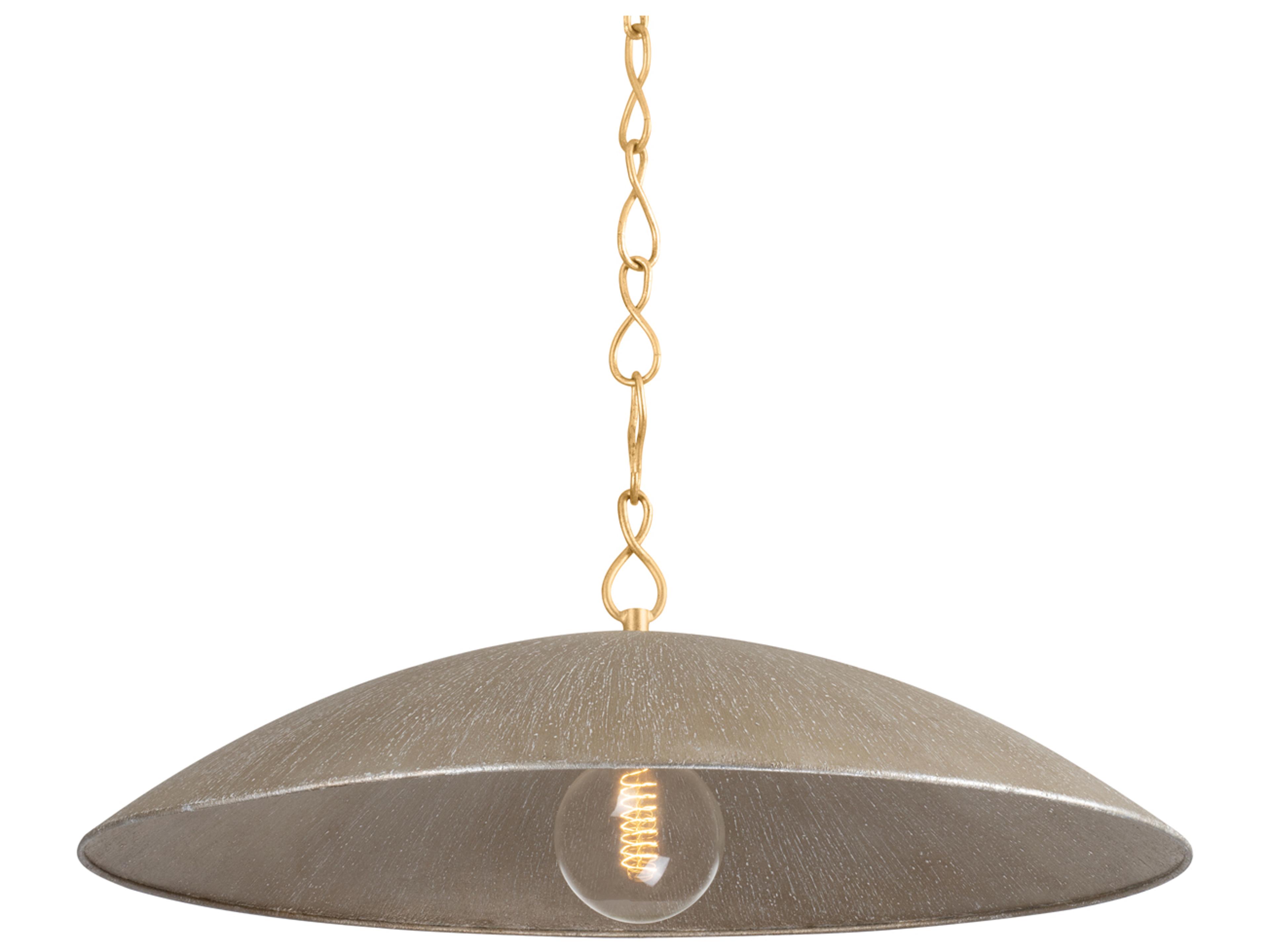 Hudson Valley Eve 1-Light Silver Drum Pendant