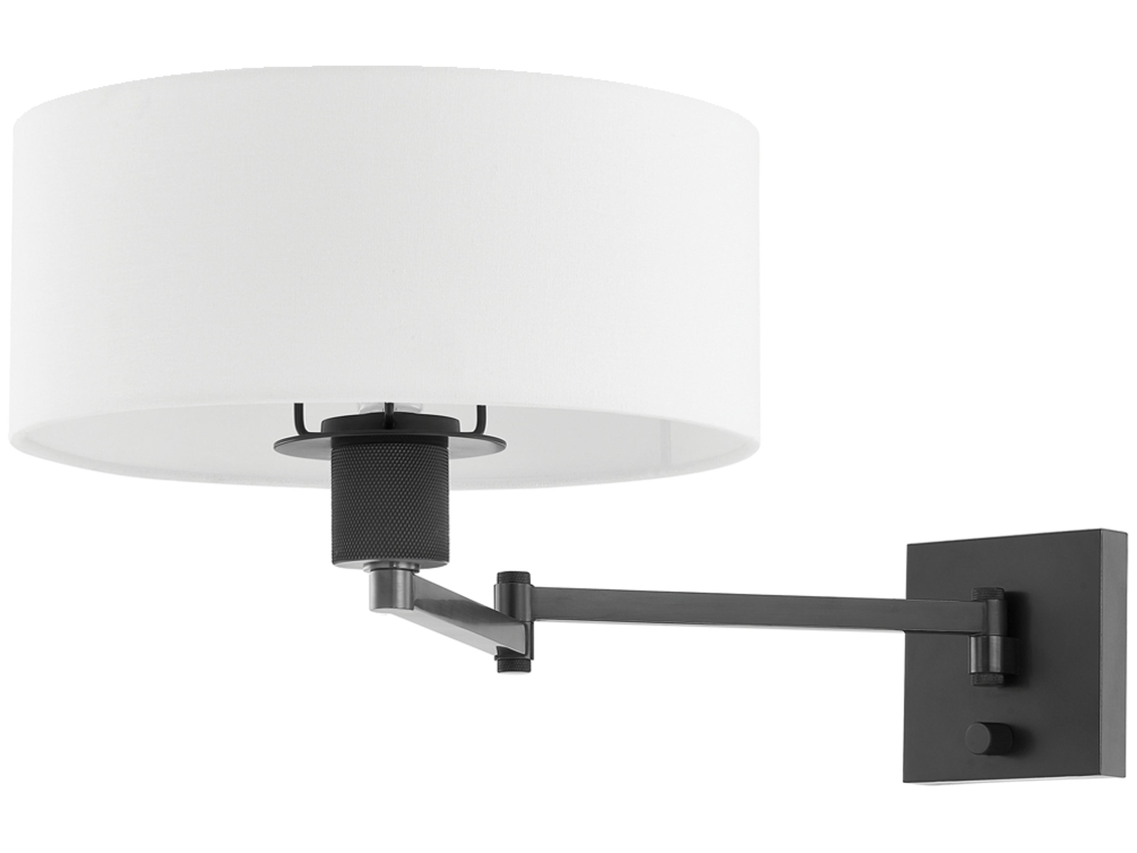 Sammy 1-Light Old Bronze Black Swing Wall Sconce