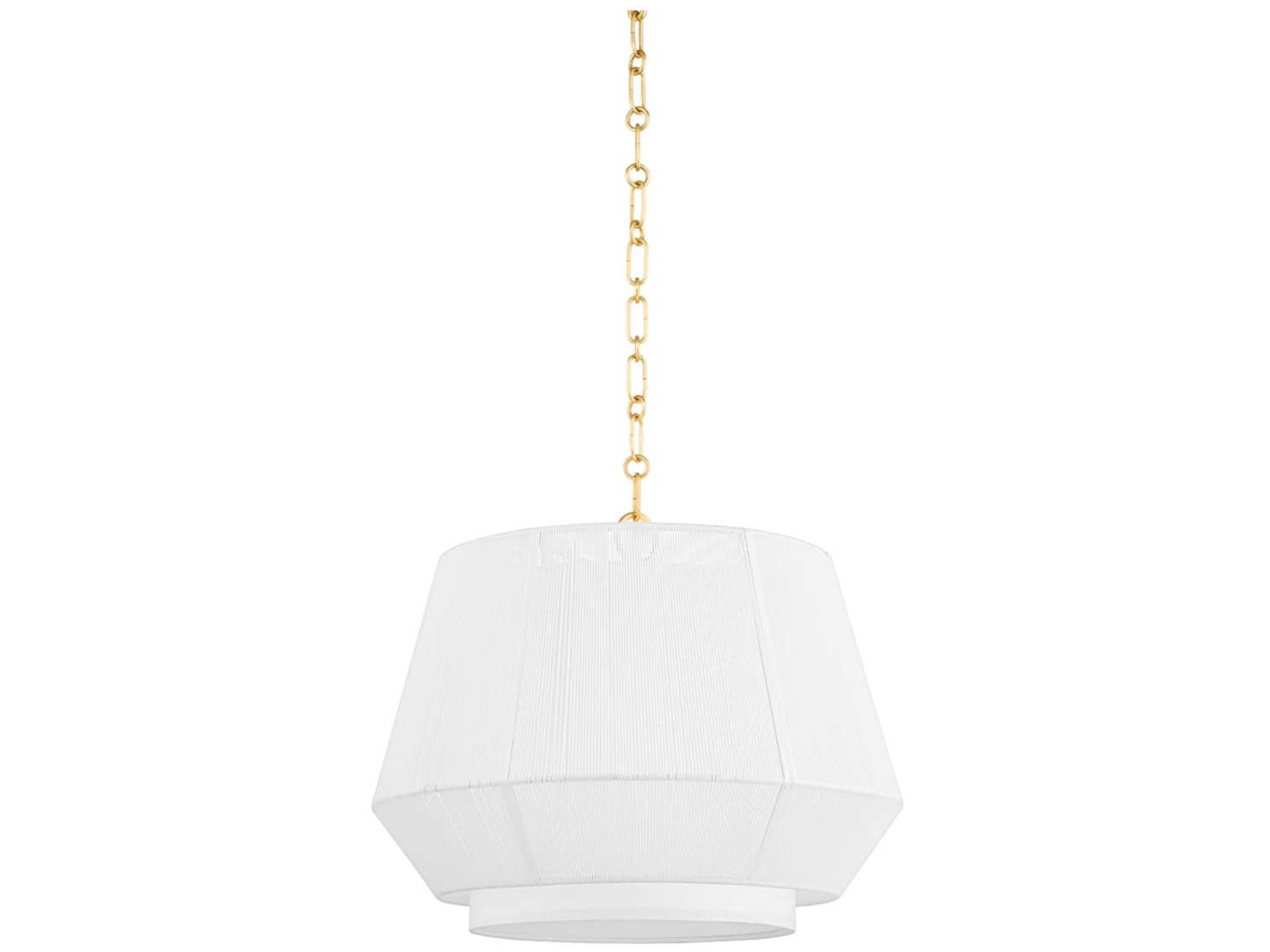 Hudson Valley Debi 1-Light Aged Brass Pendant