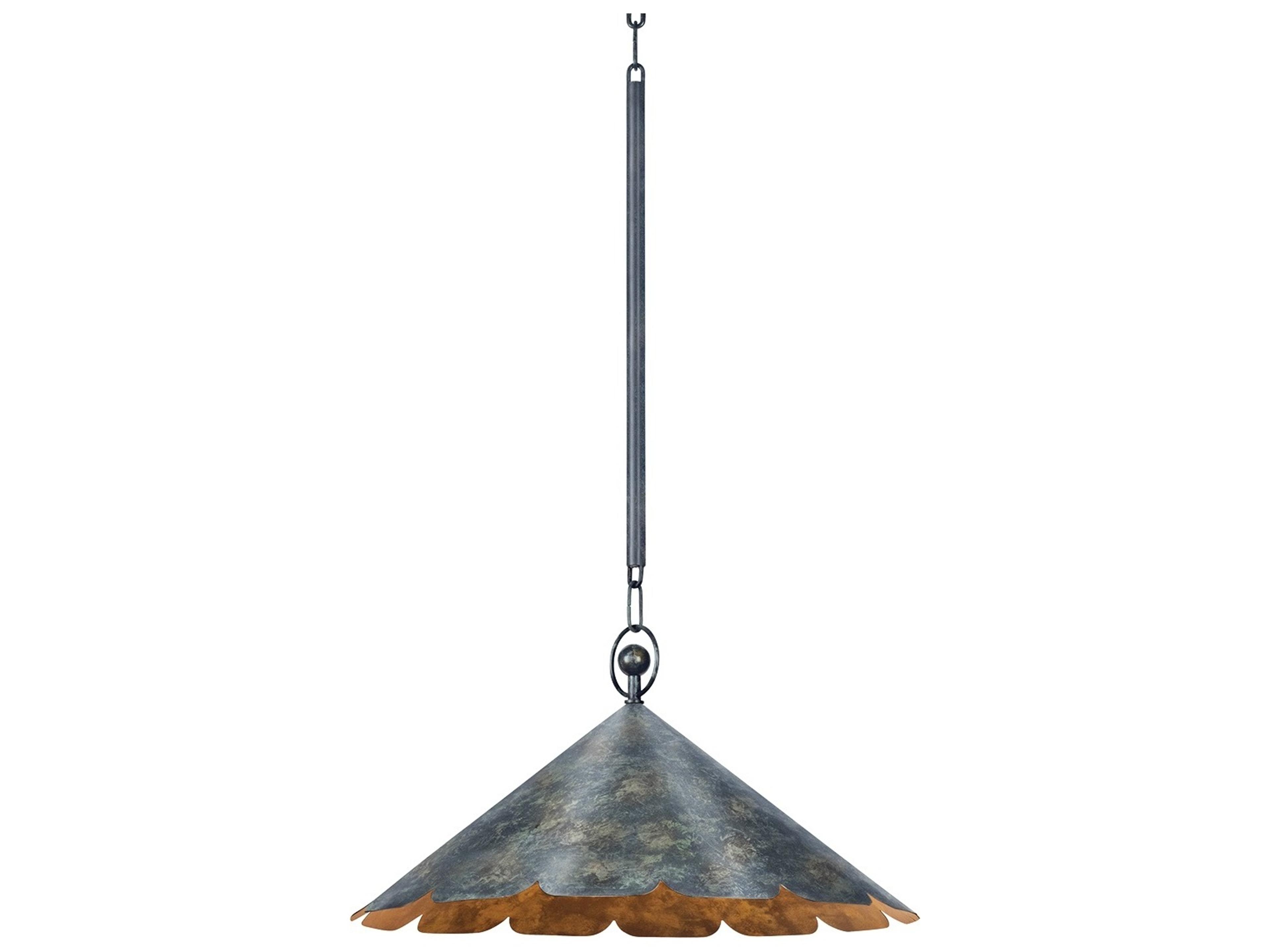 Hudson Valley Folly Beach 1-Light Verdigris Gray Pendant