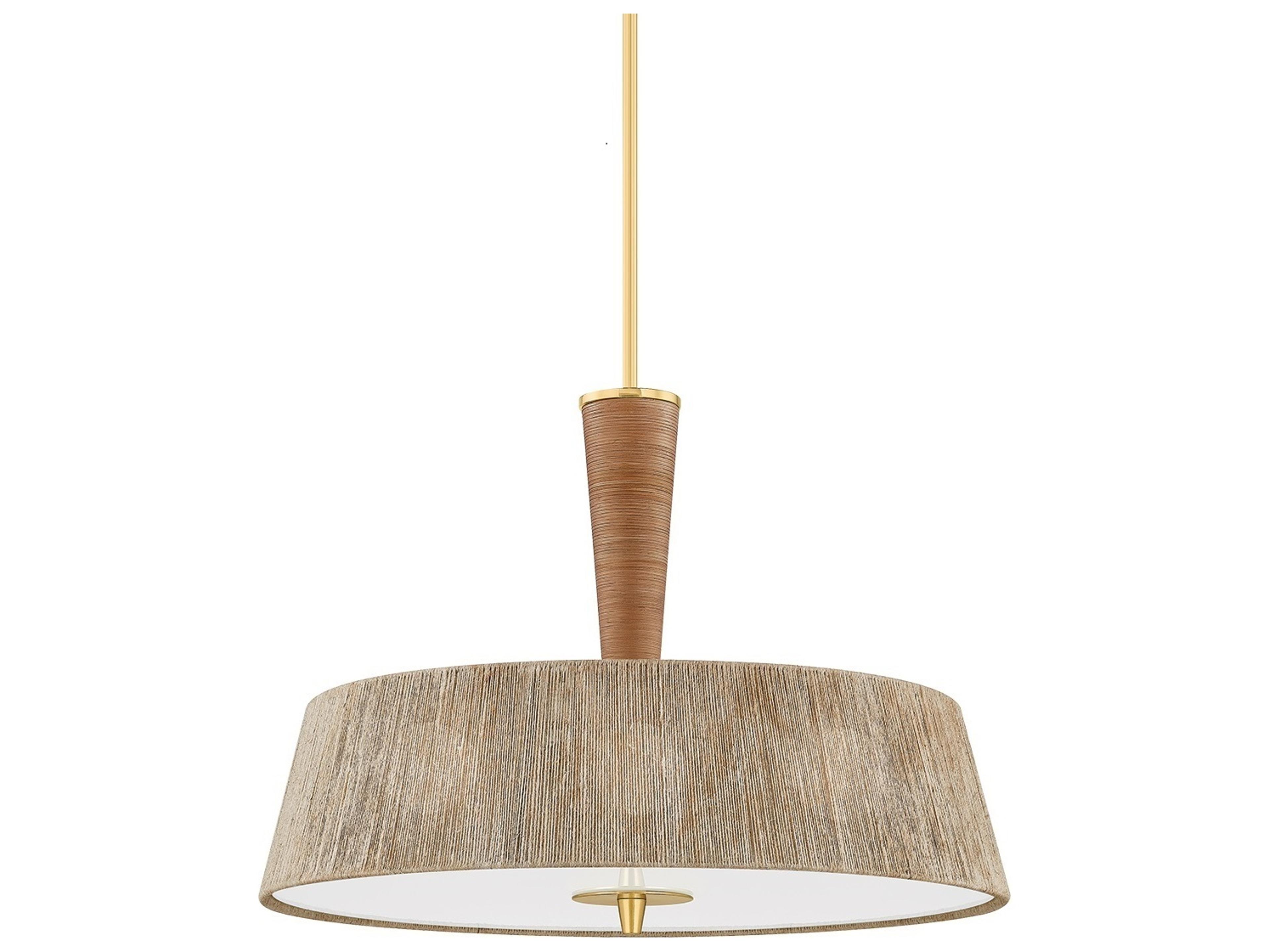 Hudson Valley George 3-Light Aged Brass Pendant