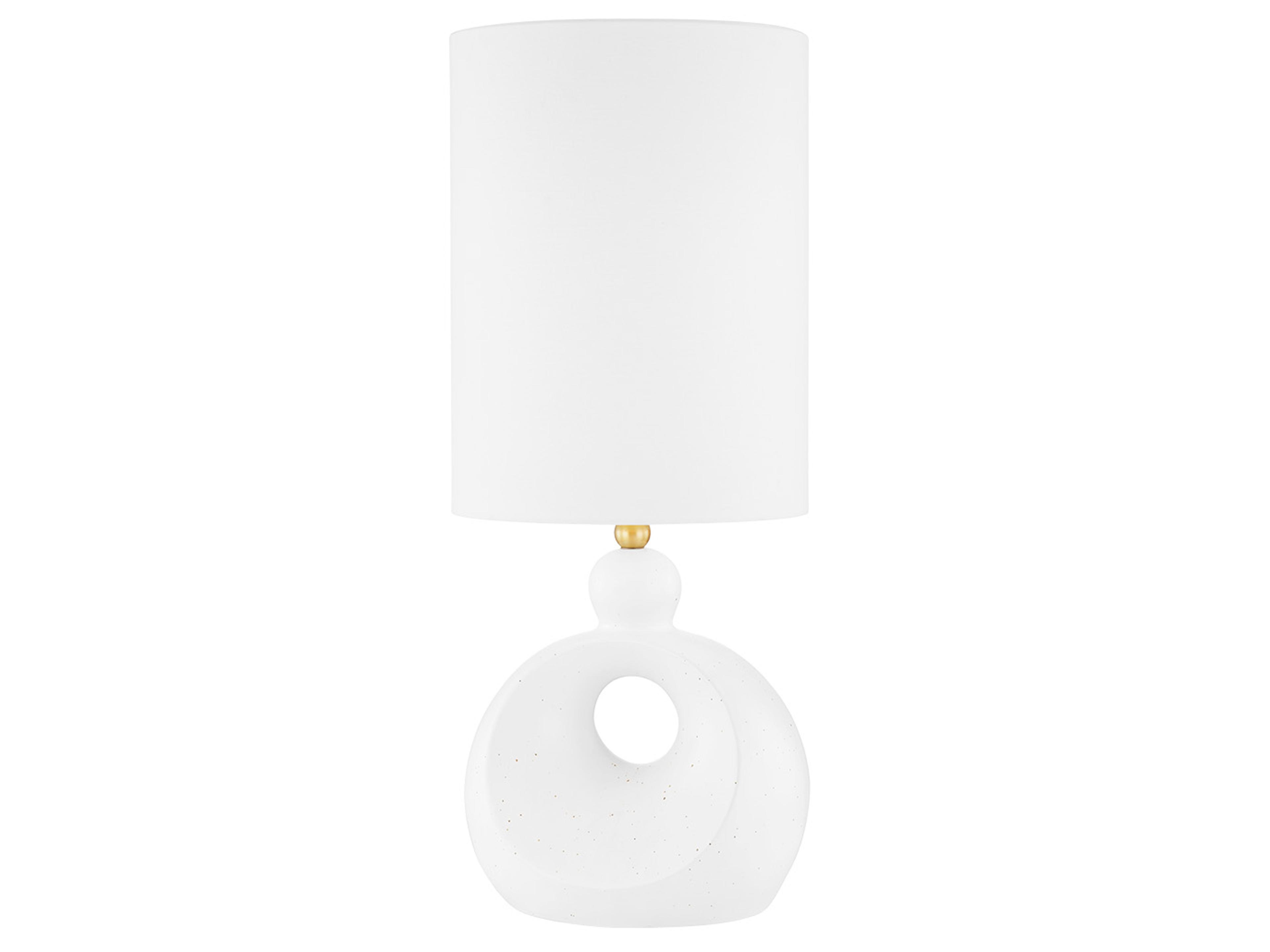 Hudson Valley Penonic Aged Brass White Ceramic Buffet Lamp