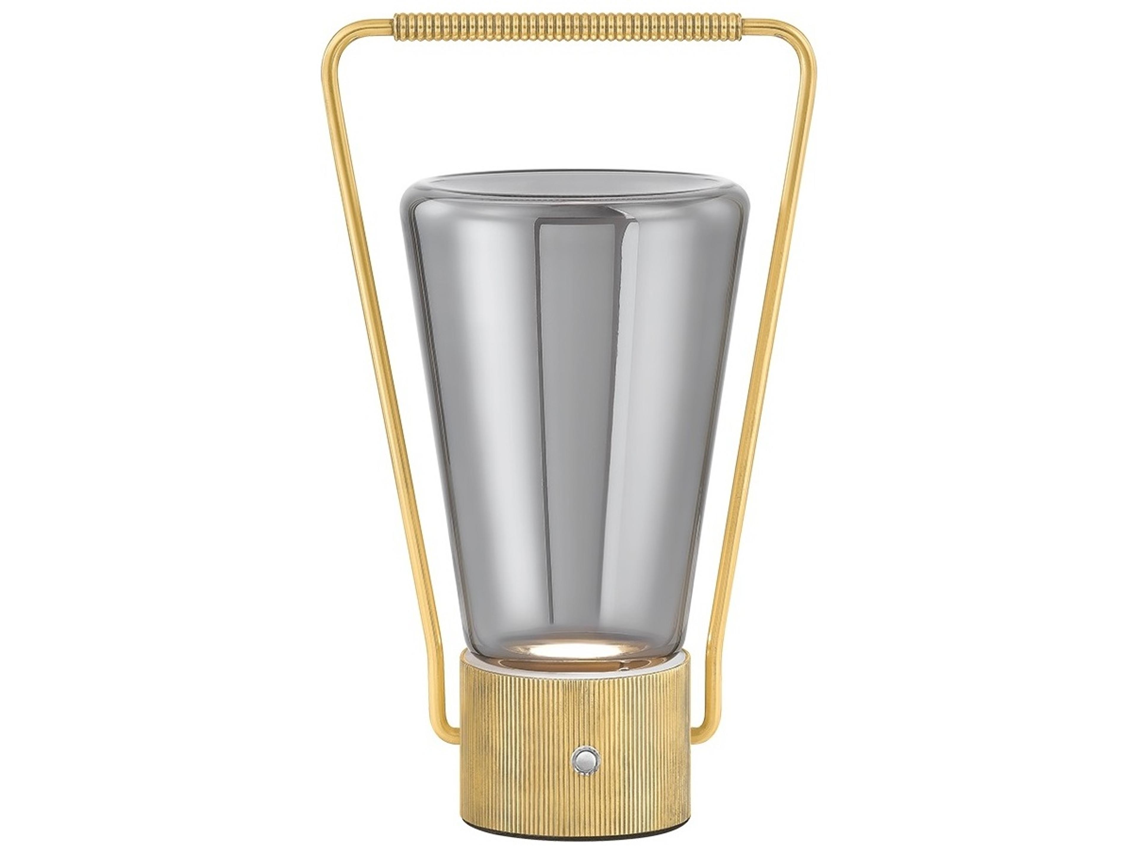 Hudson Valley Booker Aged Brass Smoke Glass Table Lamp