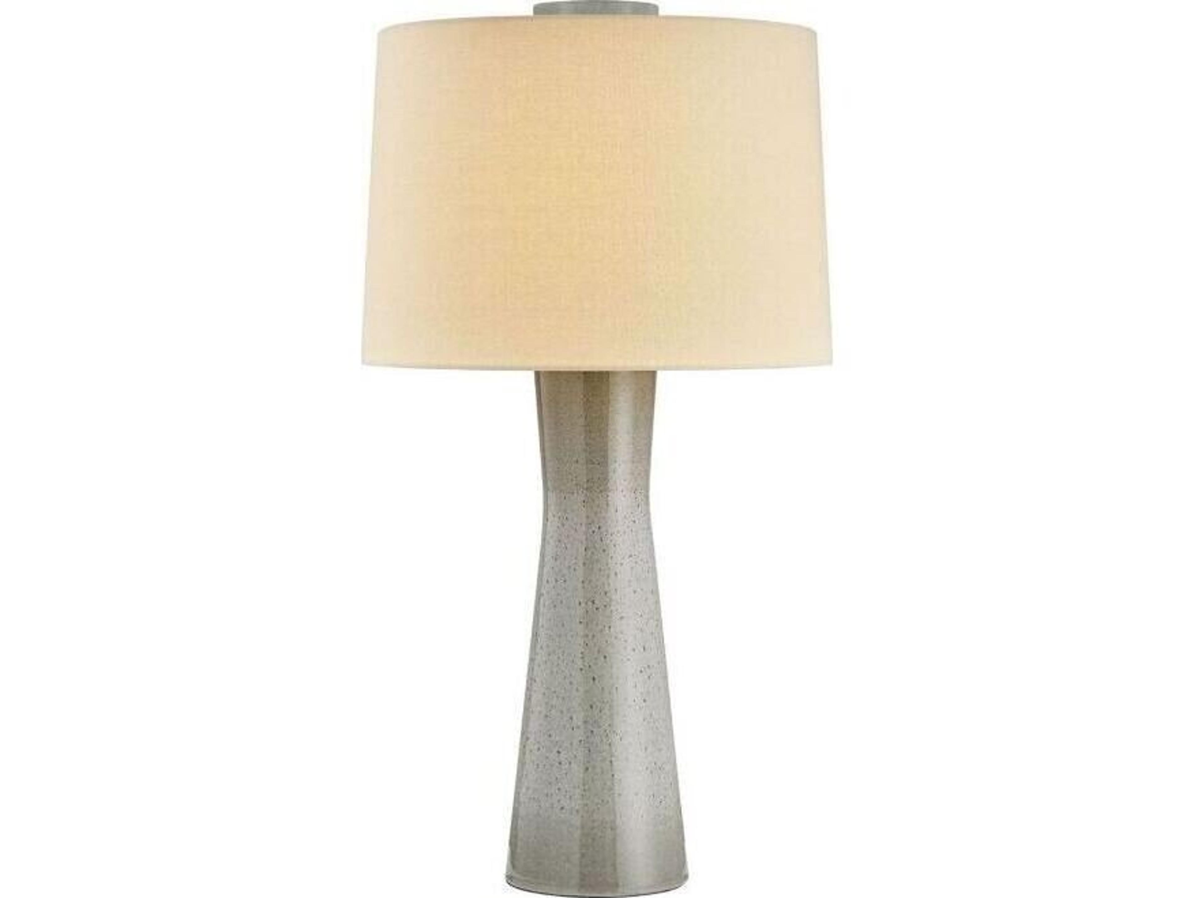 Hudson Valley Havelock Aged Brass Ceramic Roan Grey Buffet Lamp