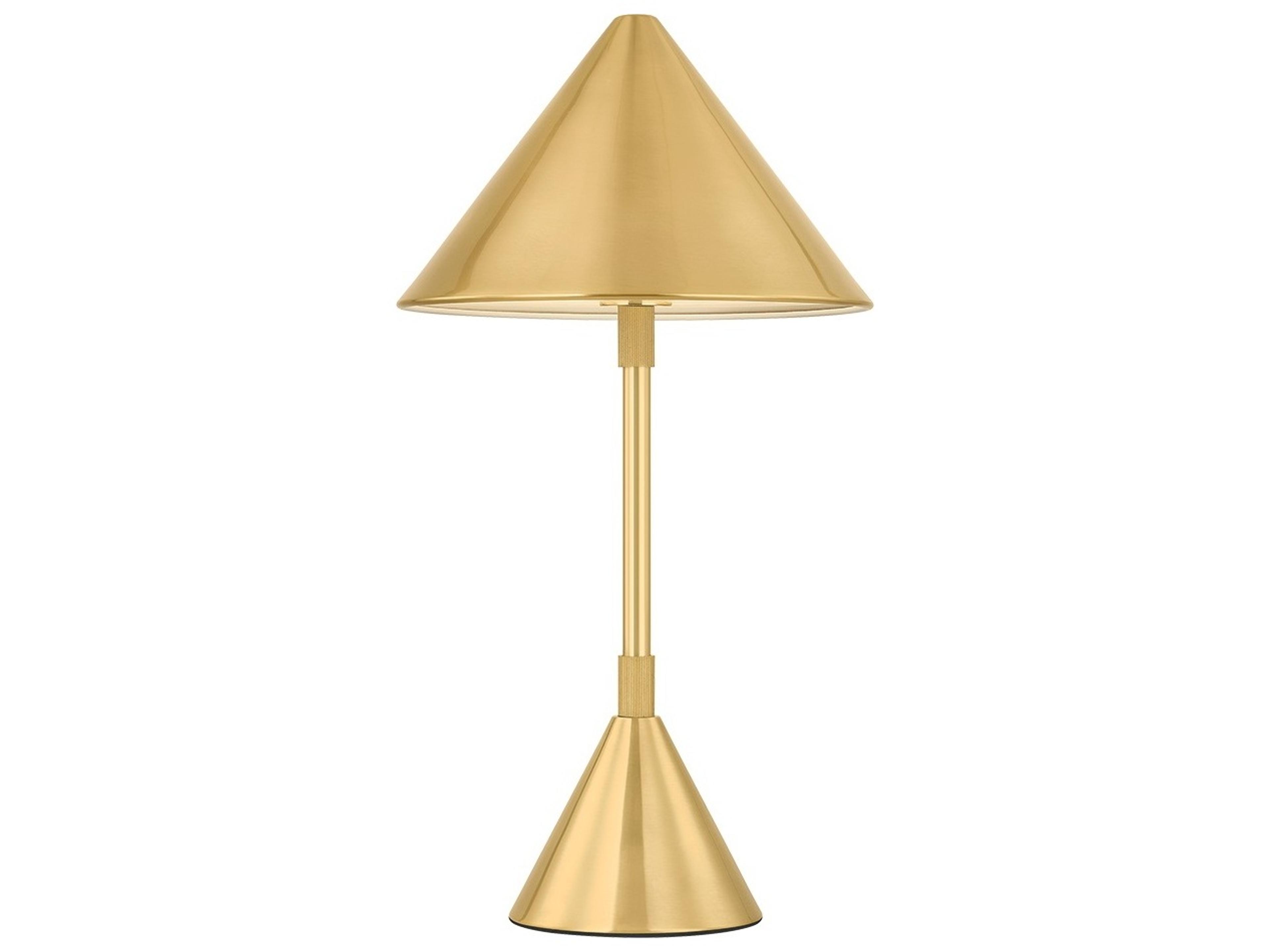 Hudson Valley Salma Aged Brass White Acrylic Table Lamp