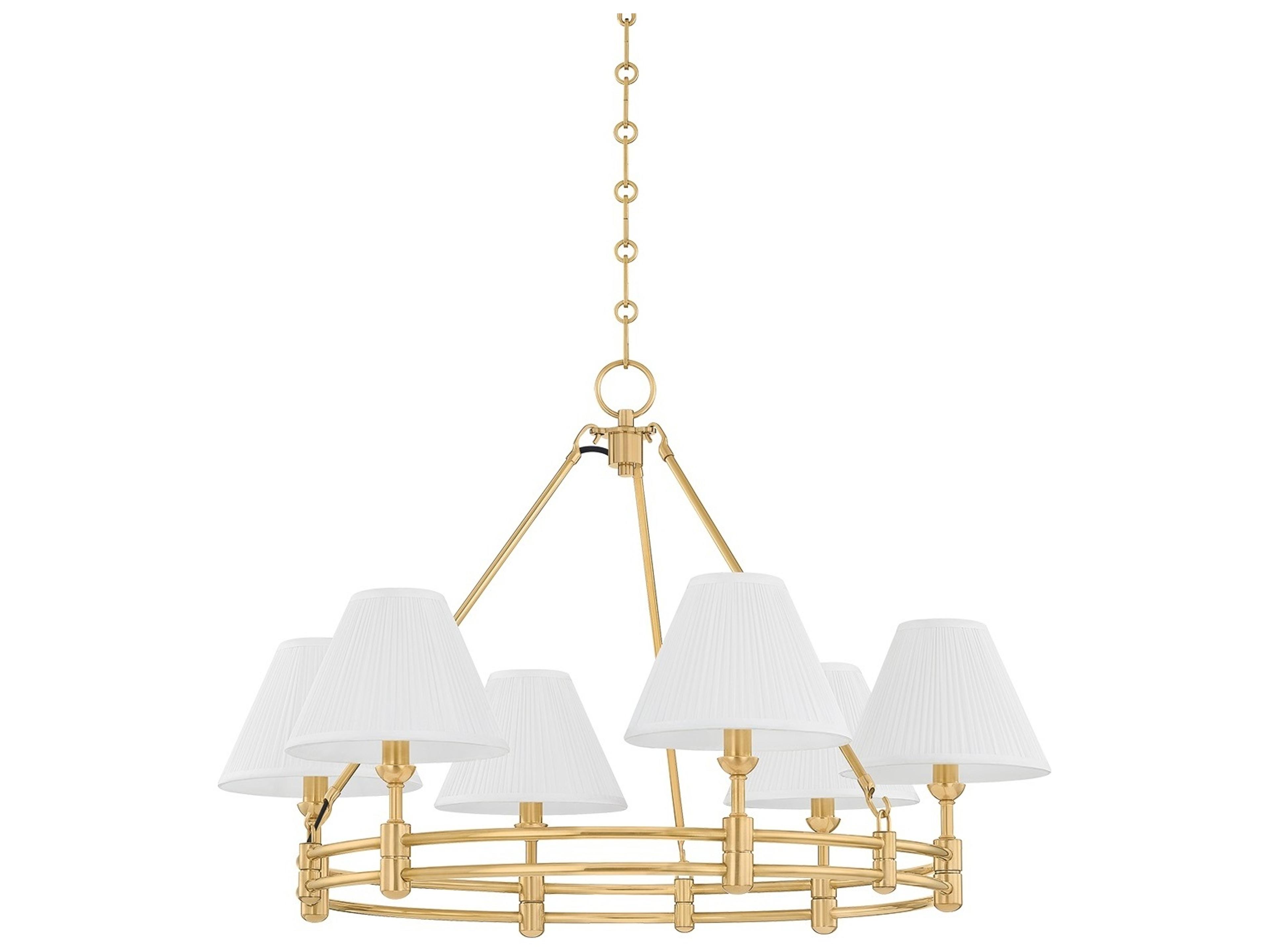 Howard 6-Light Aged Brass Candelabra Chandelier