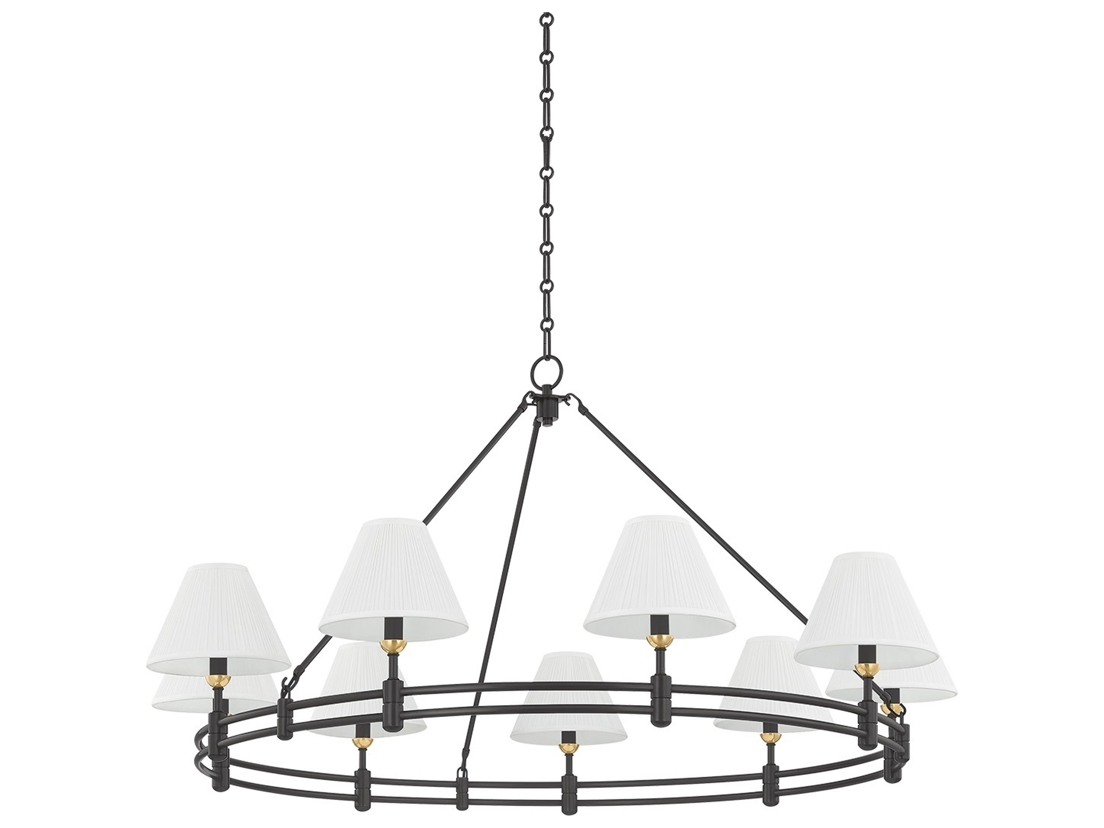 Hudson Valley Howard 9-Light Aged Brass Distressed Bronze Candelabra Chandelier