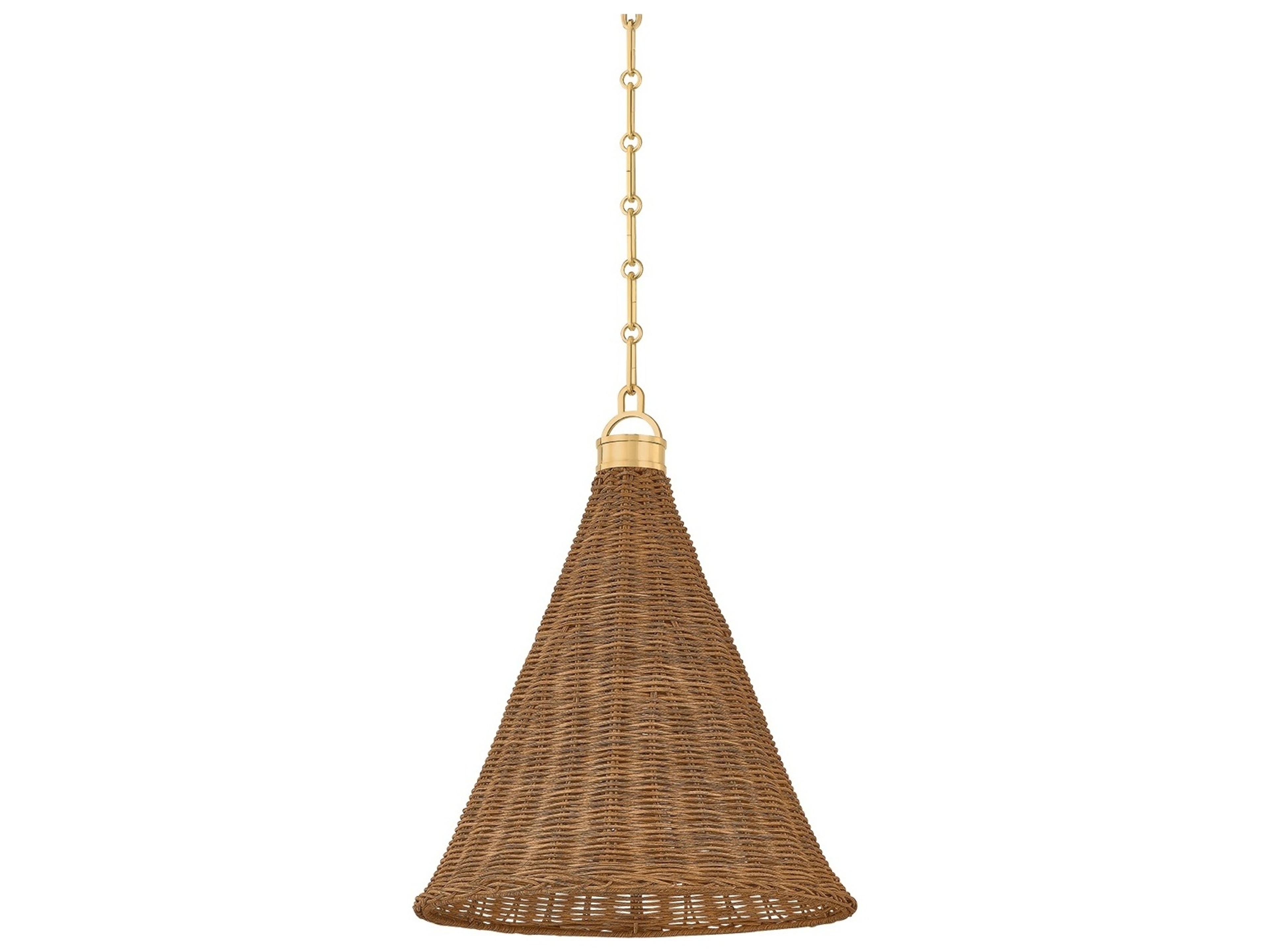 Kensington 1-Light Aged Brass Pendant