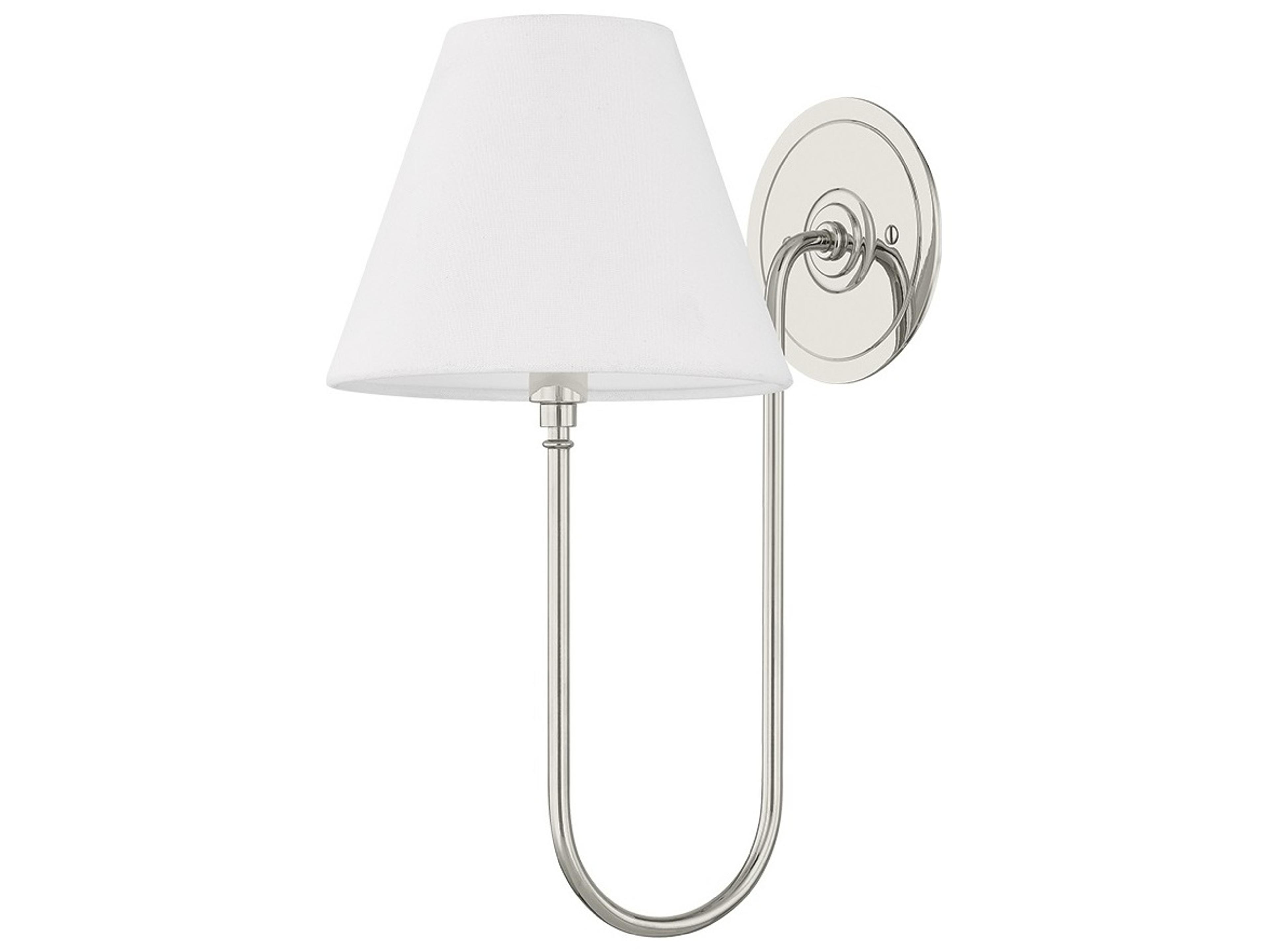 Hudson Valley Hawthorne 1-Light Polished Nickel Wall Sconce