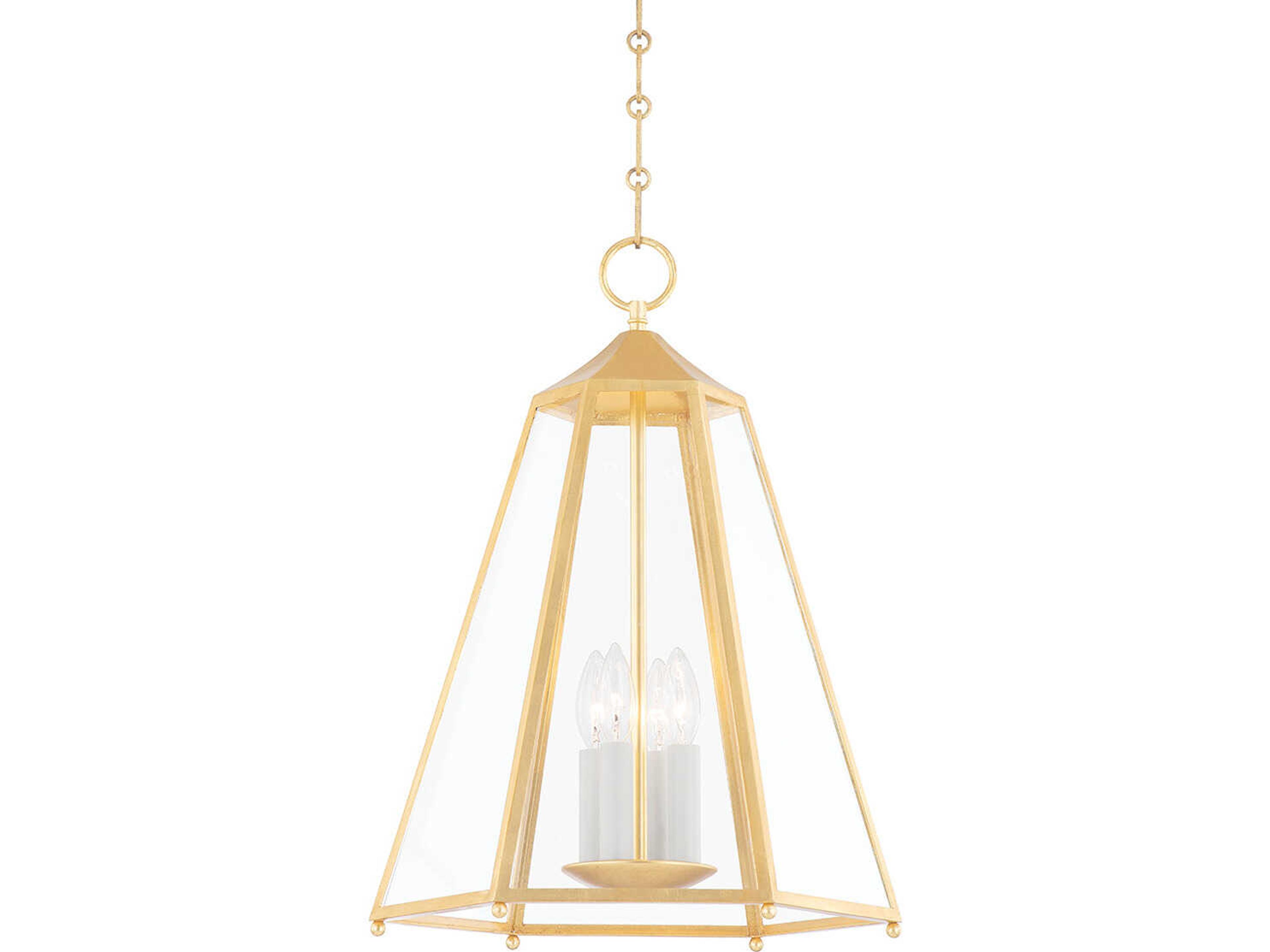 Hudson Valley Nottingham 4-Light Gold Leaf Pendant
