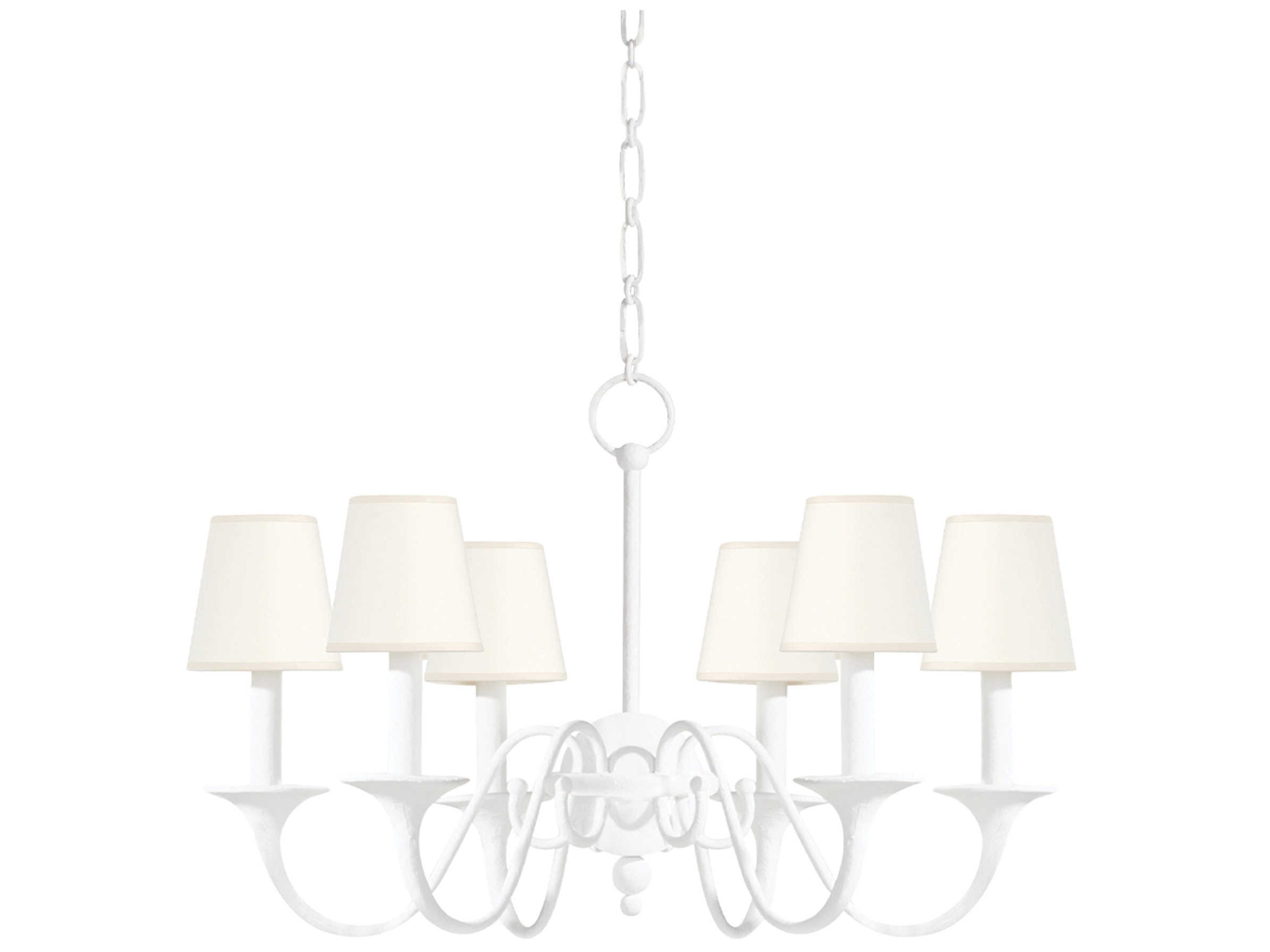 Hudson Valley Windsor 6-Light White Plaster Empire Chandelier
