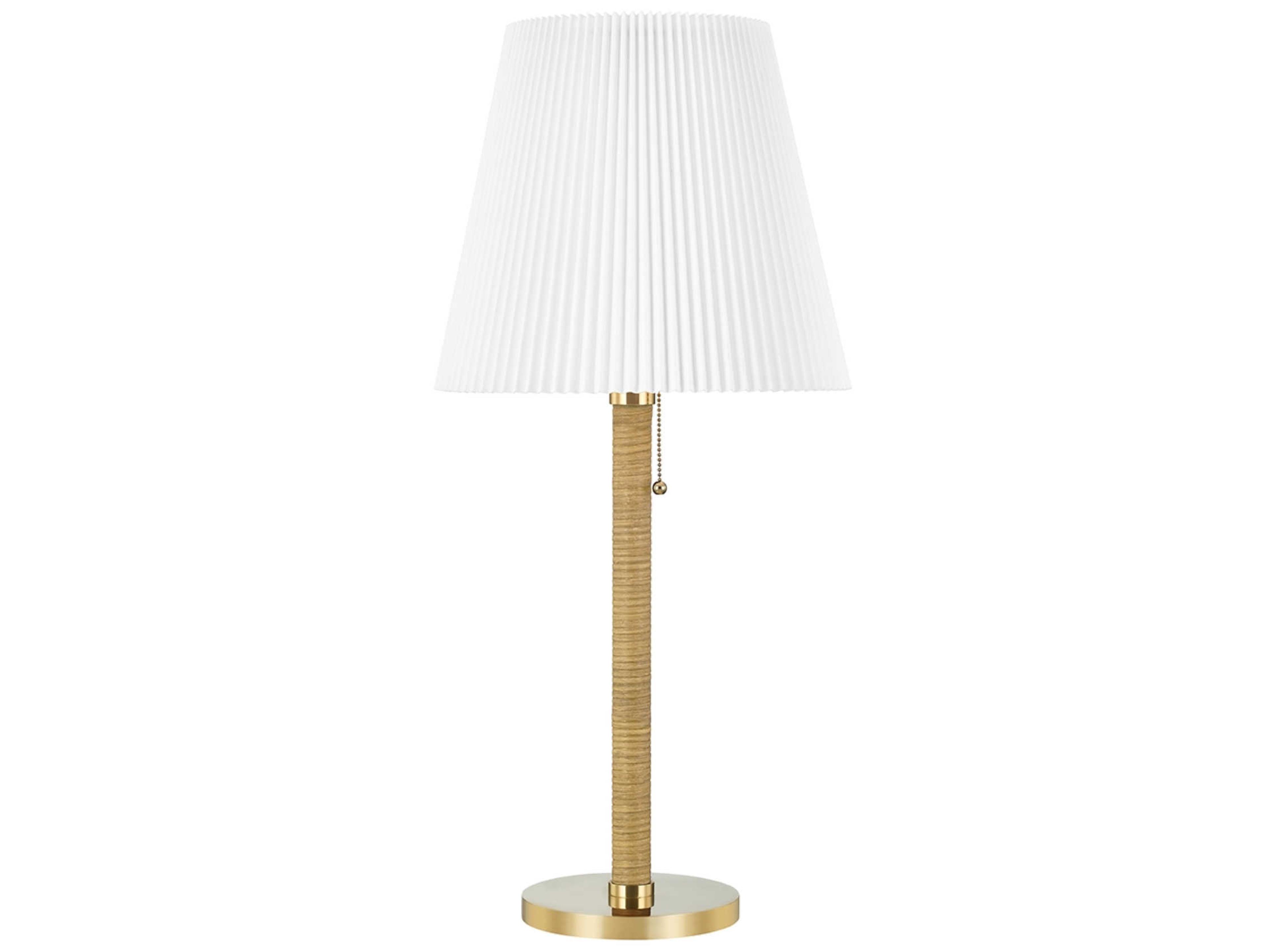 Hudson Valley Dorset Aged Brass Cream Buffet Lamp