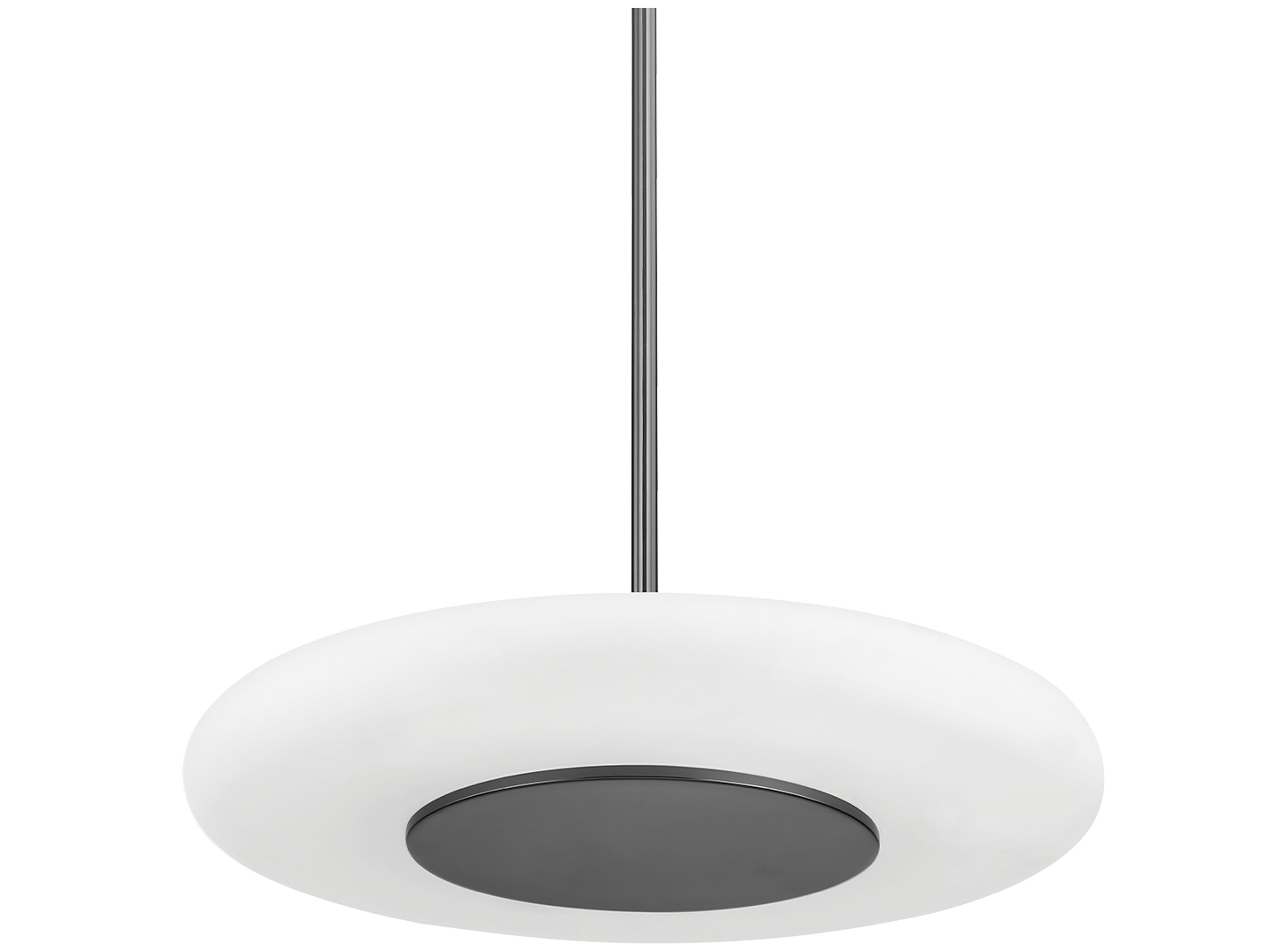 Hudson Valley Blyford 1-Light Black Nickel Glass LED Round Pendant