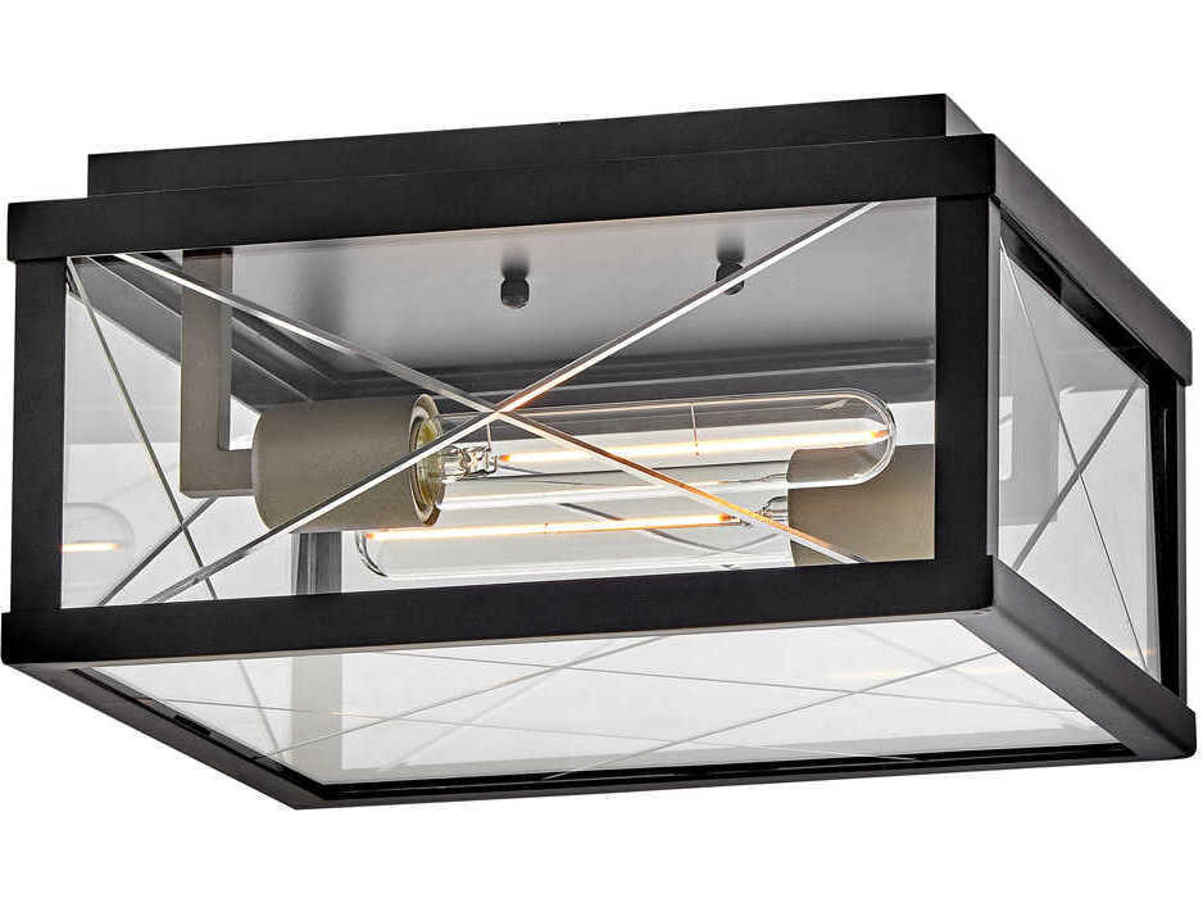 Hinkley Monte 2-Light Black Burnished Bronze Flush Mount