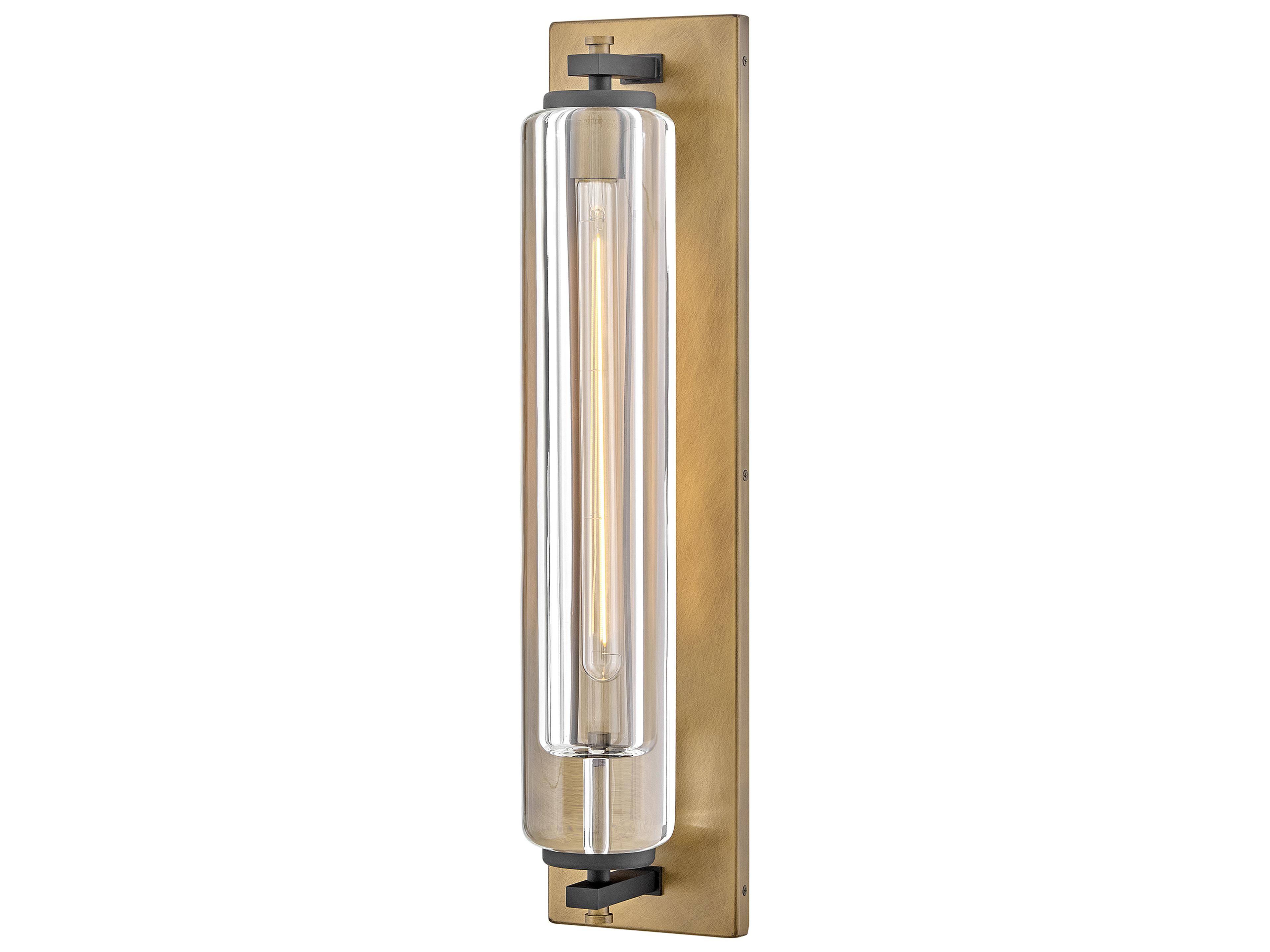 Hinkley Lourde 1-Light Heritage Brass Black Wall Sconce