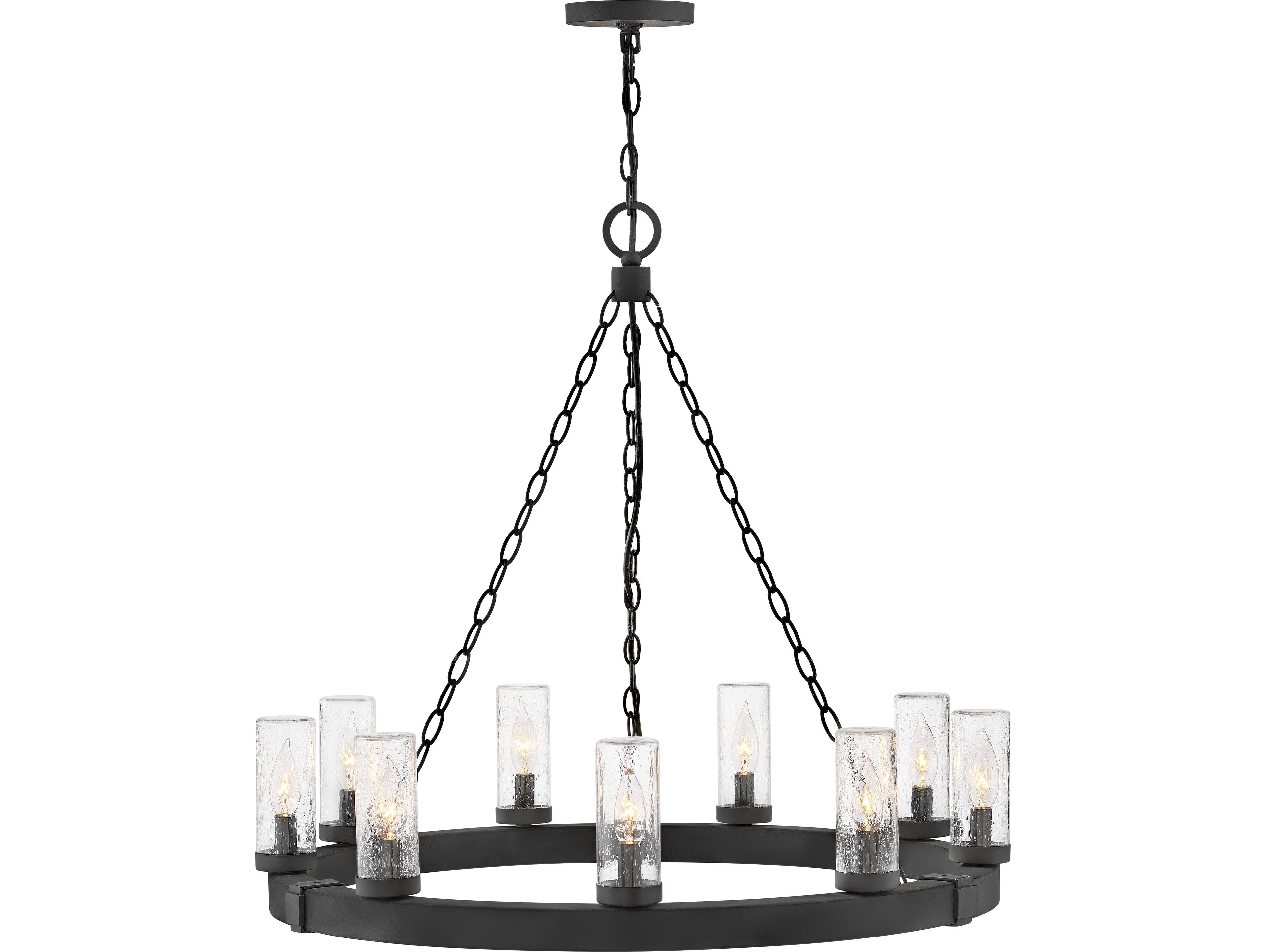 Hinkley Open Air 9-Light Black Chandelier