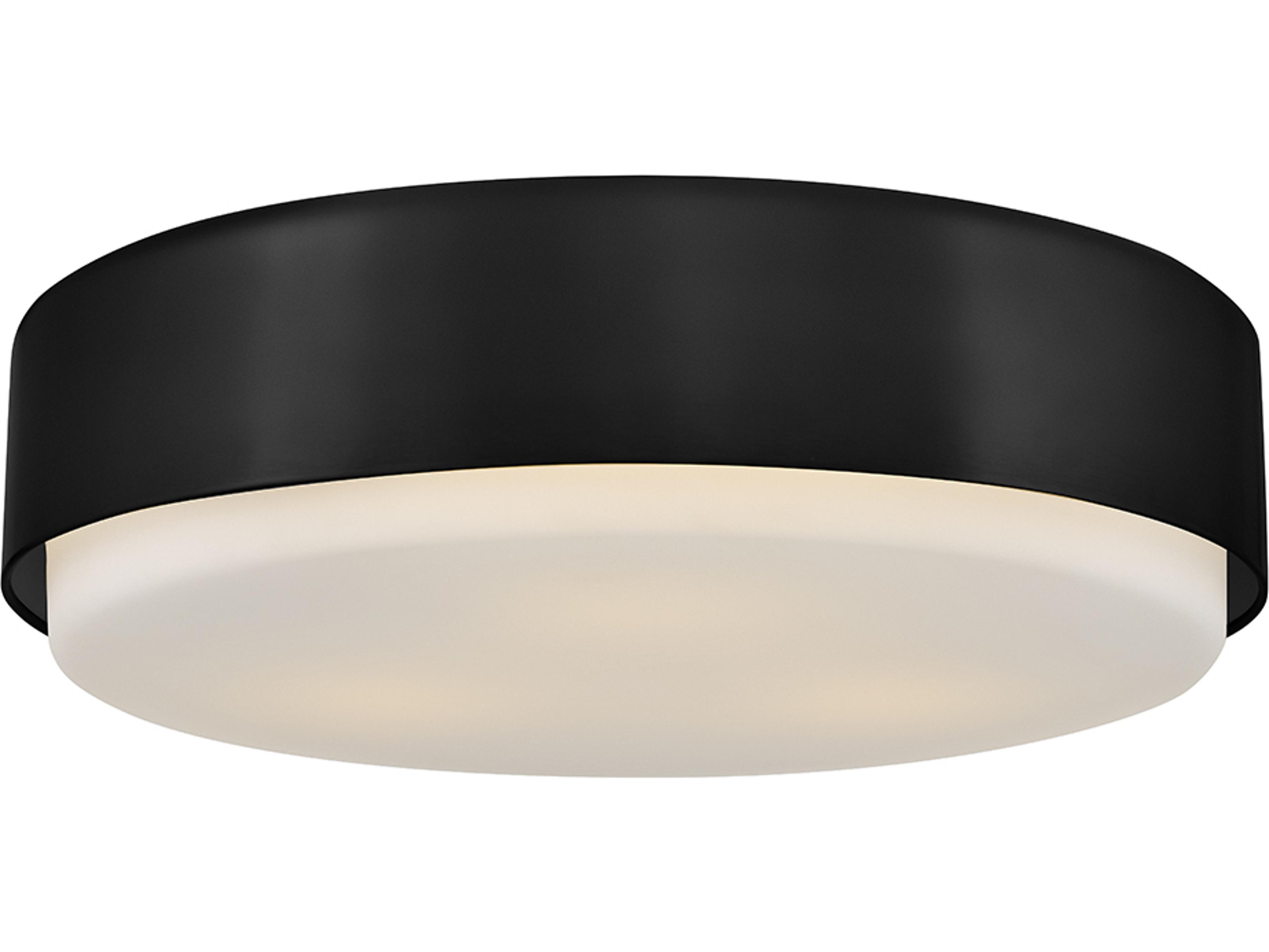 Hinkley Cedric 3-Light Black Round Flush Mount