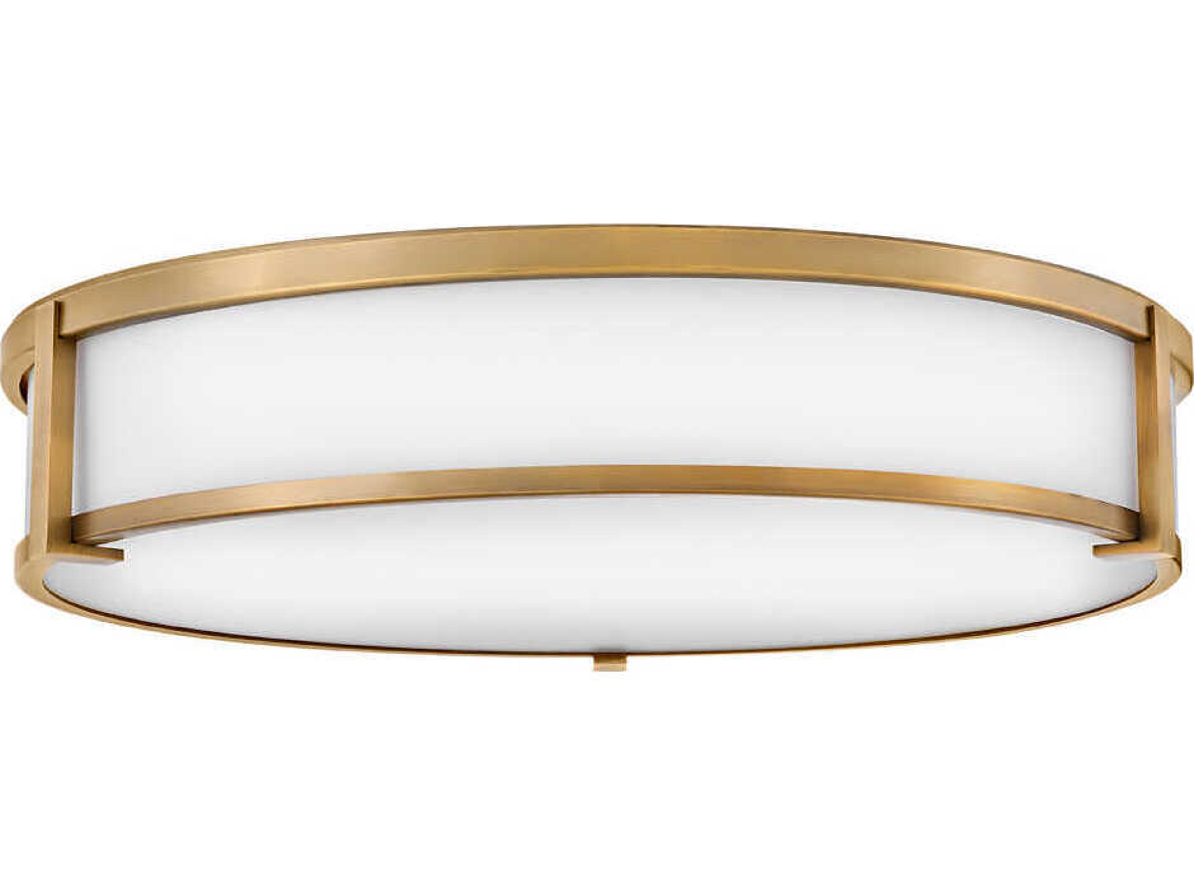 Hinkley Lowell 4-Light Brushed Bronze Glass LED Flush Mount