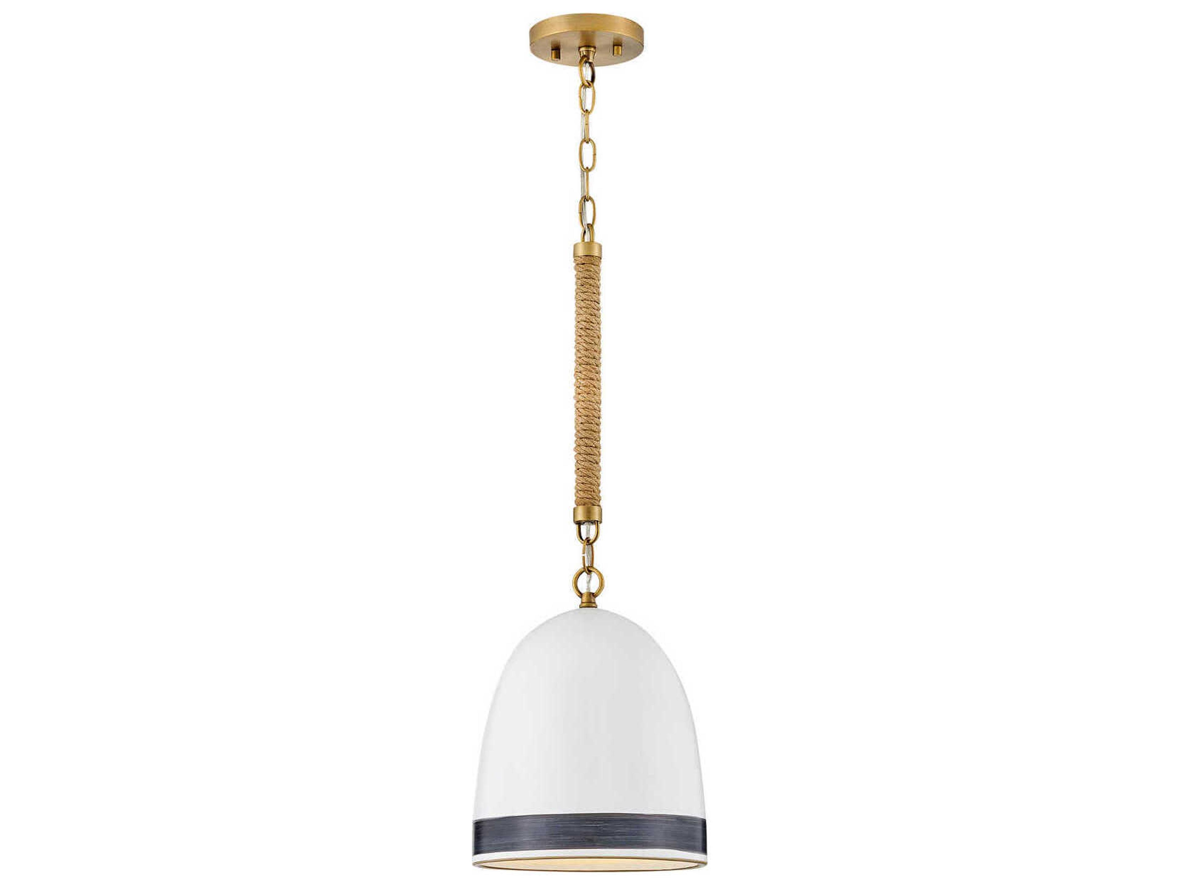 Hinkley Nash 1-Light Heritage Brass Black Mini Pendant