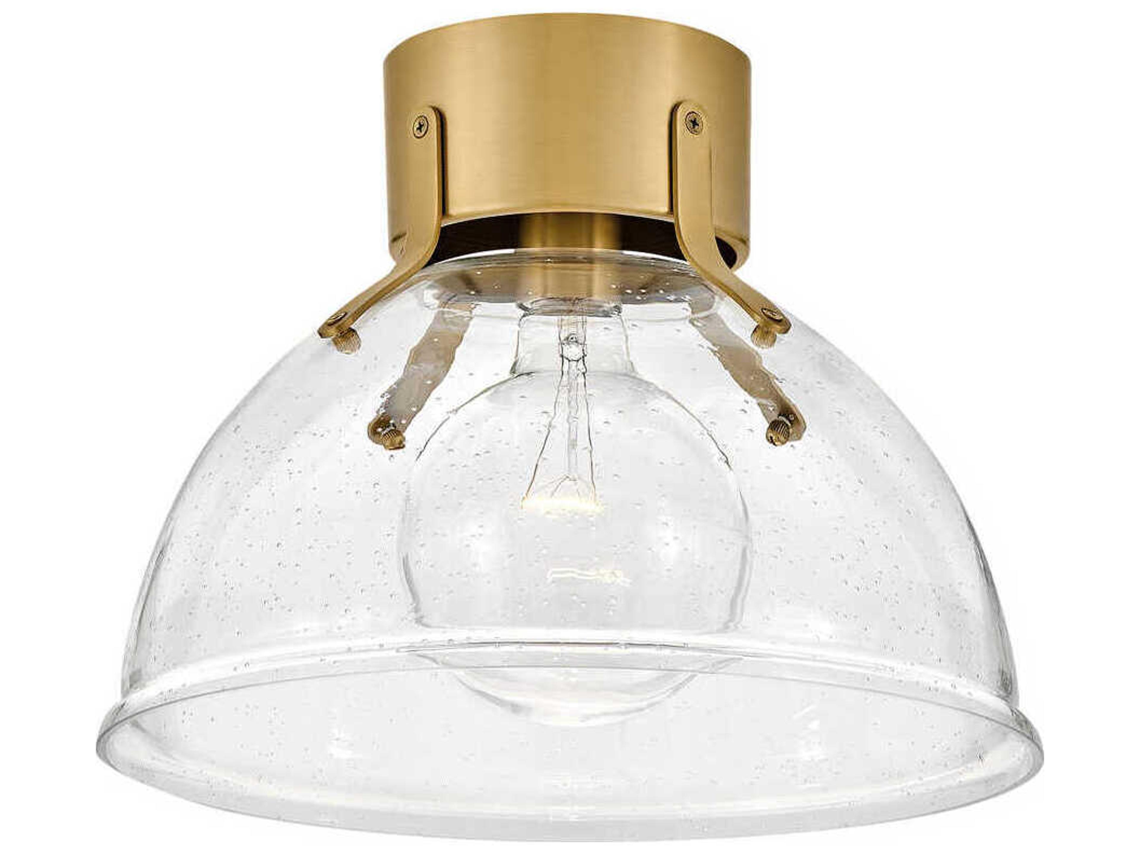 Hinkley Argo 1-Light Heritage Brass Glass Dome Flush Mount