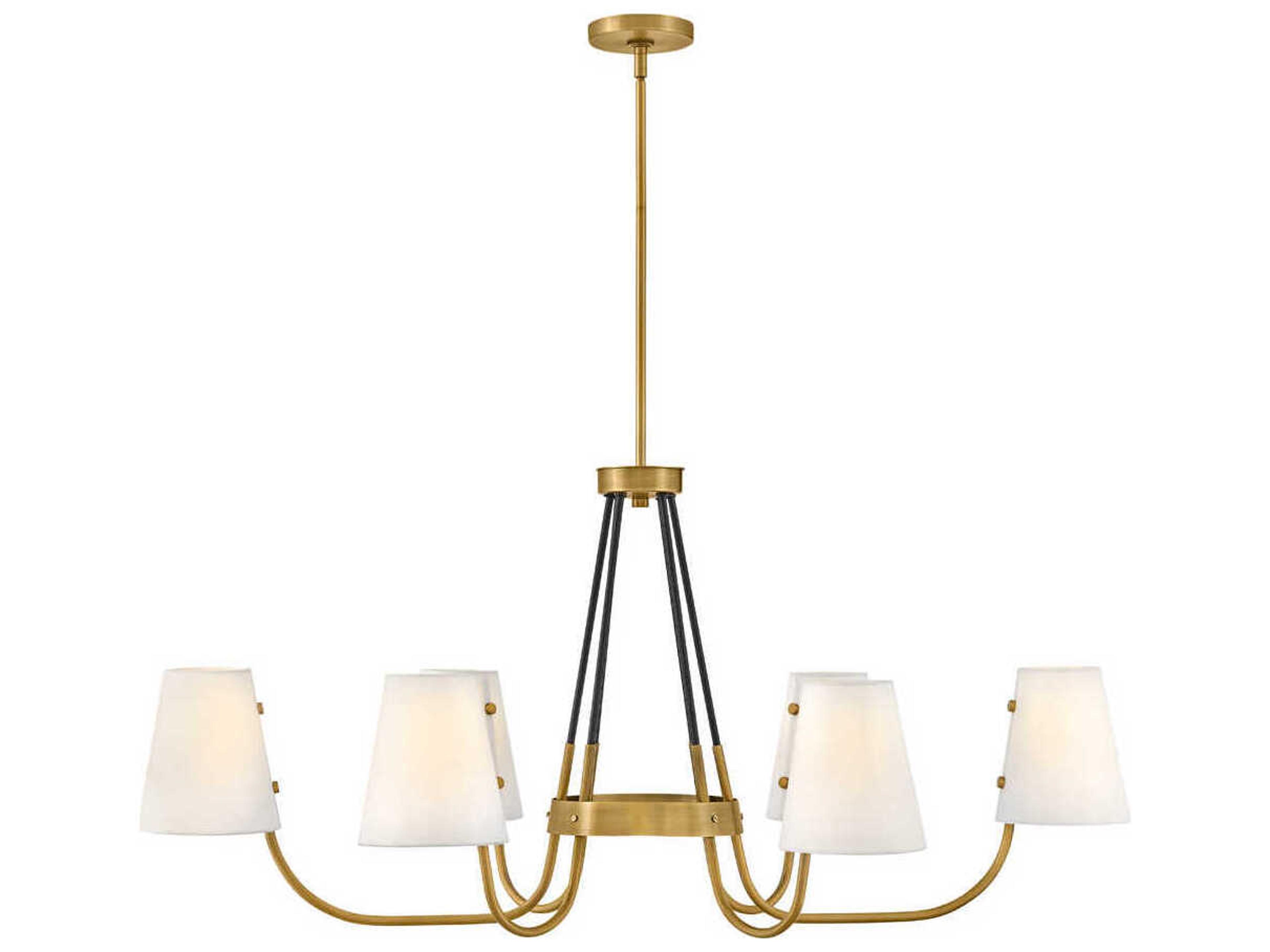 Hinkley Aston 6-Light Heritage Brass Chandelier