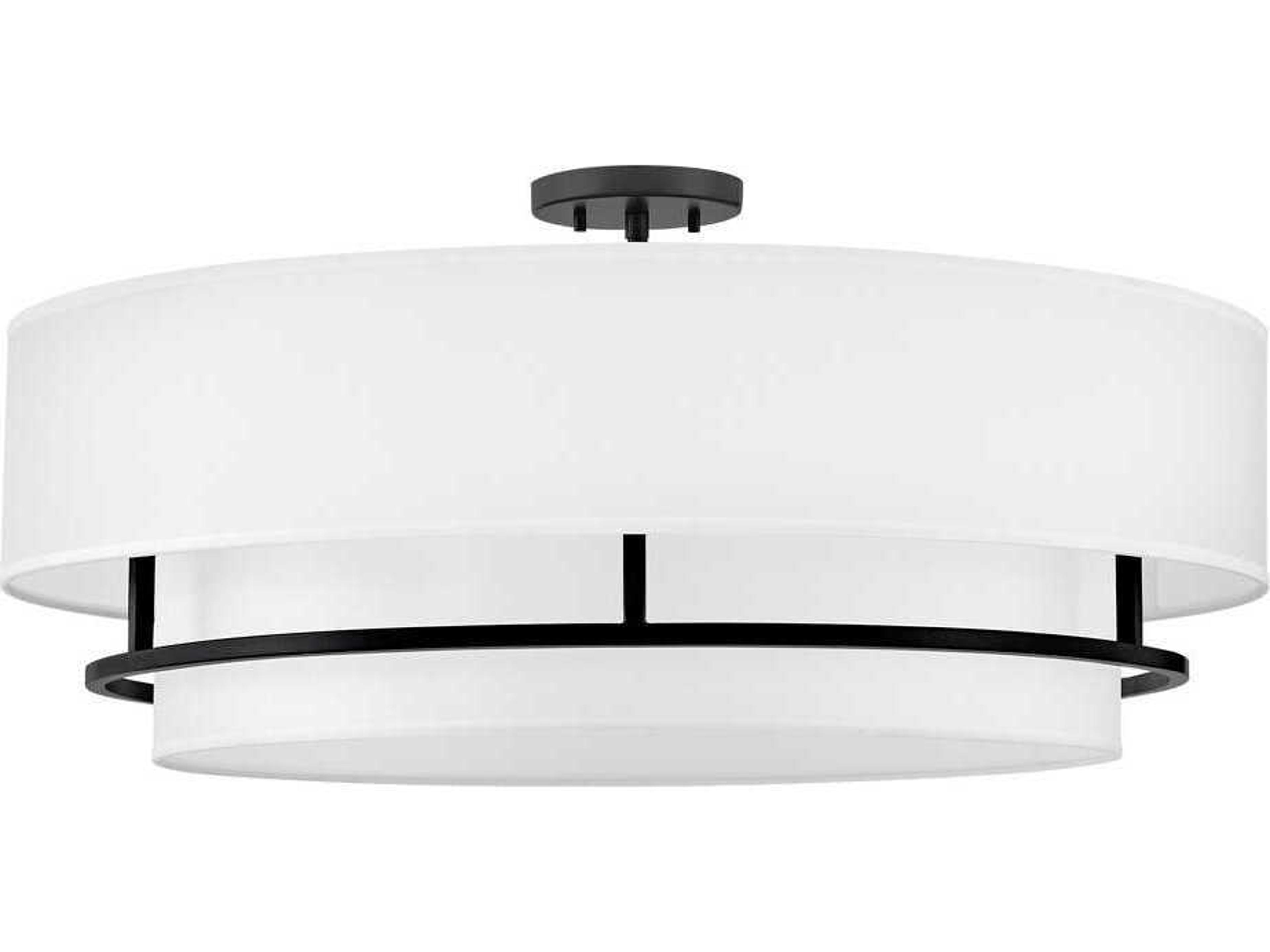 Hinkley Graham 4-Light Black LED Tiered Semi Flush Mount