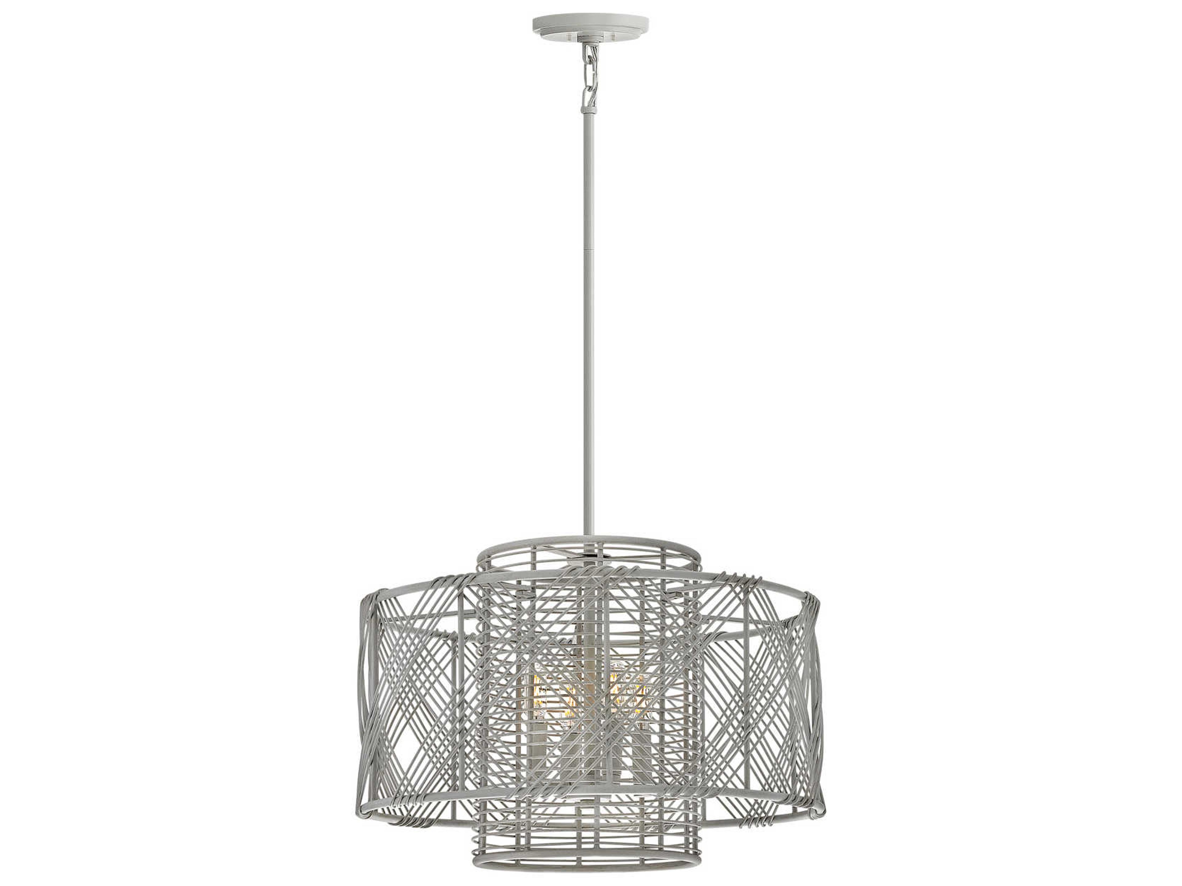 Hinkley Nikko 4-Light Light Ashwood Gray Candelabra Chandelier