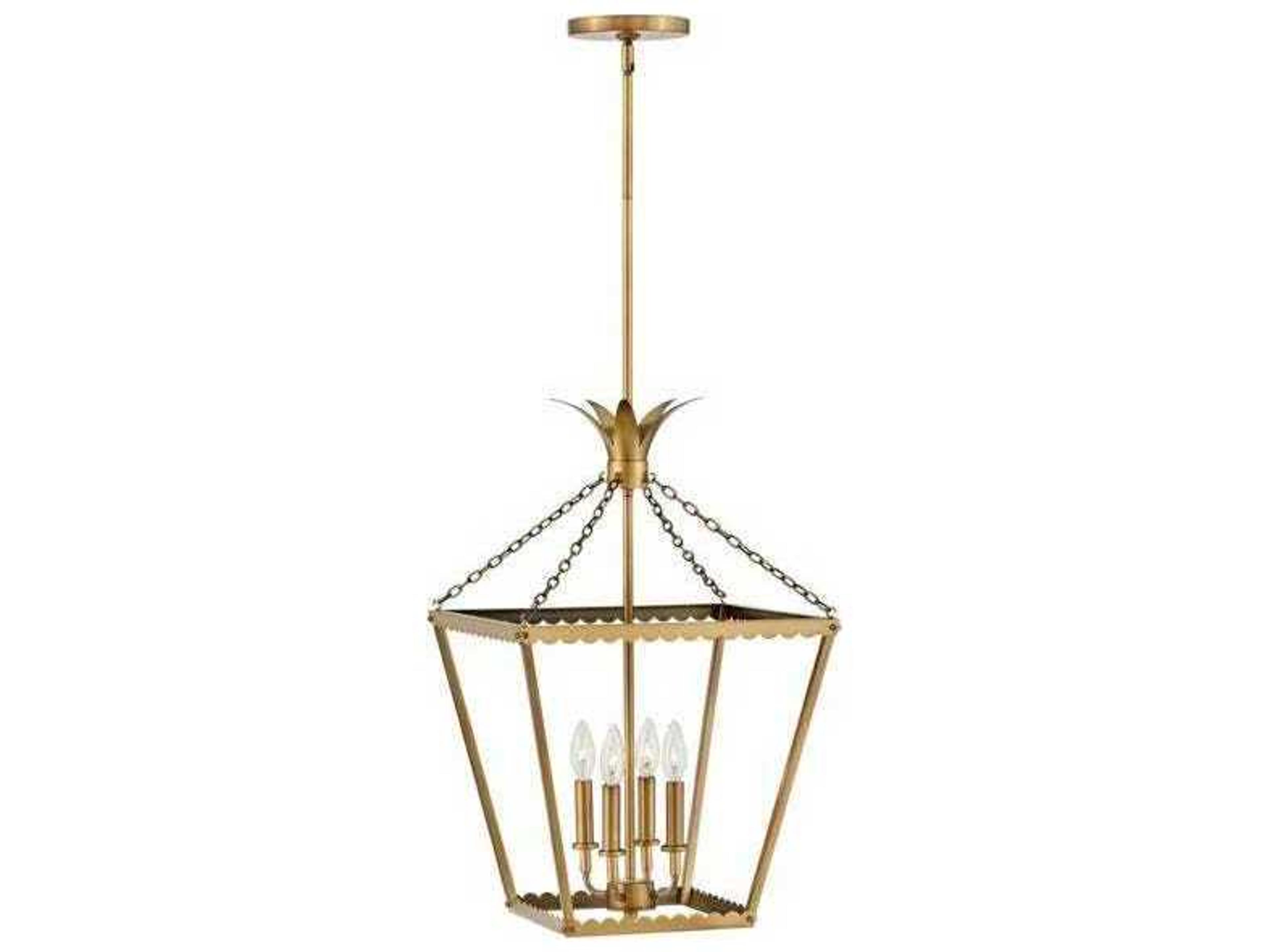 Palma 4-Light Heritage Brass Candelabra Chandelier