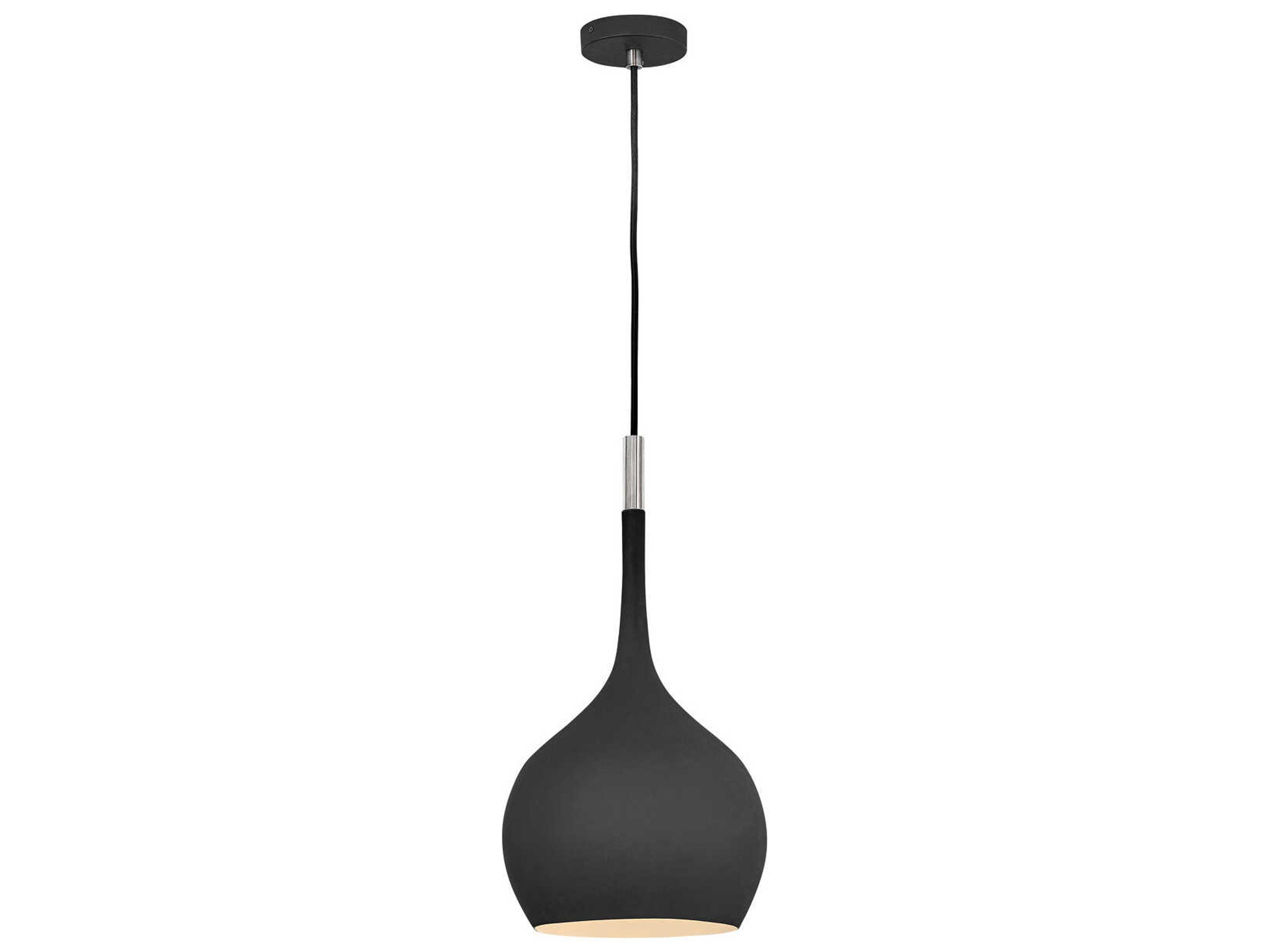 Hinkley Ziggy 1-Light Black Polished Nickel Mini Pendant