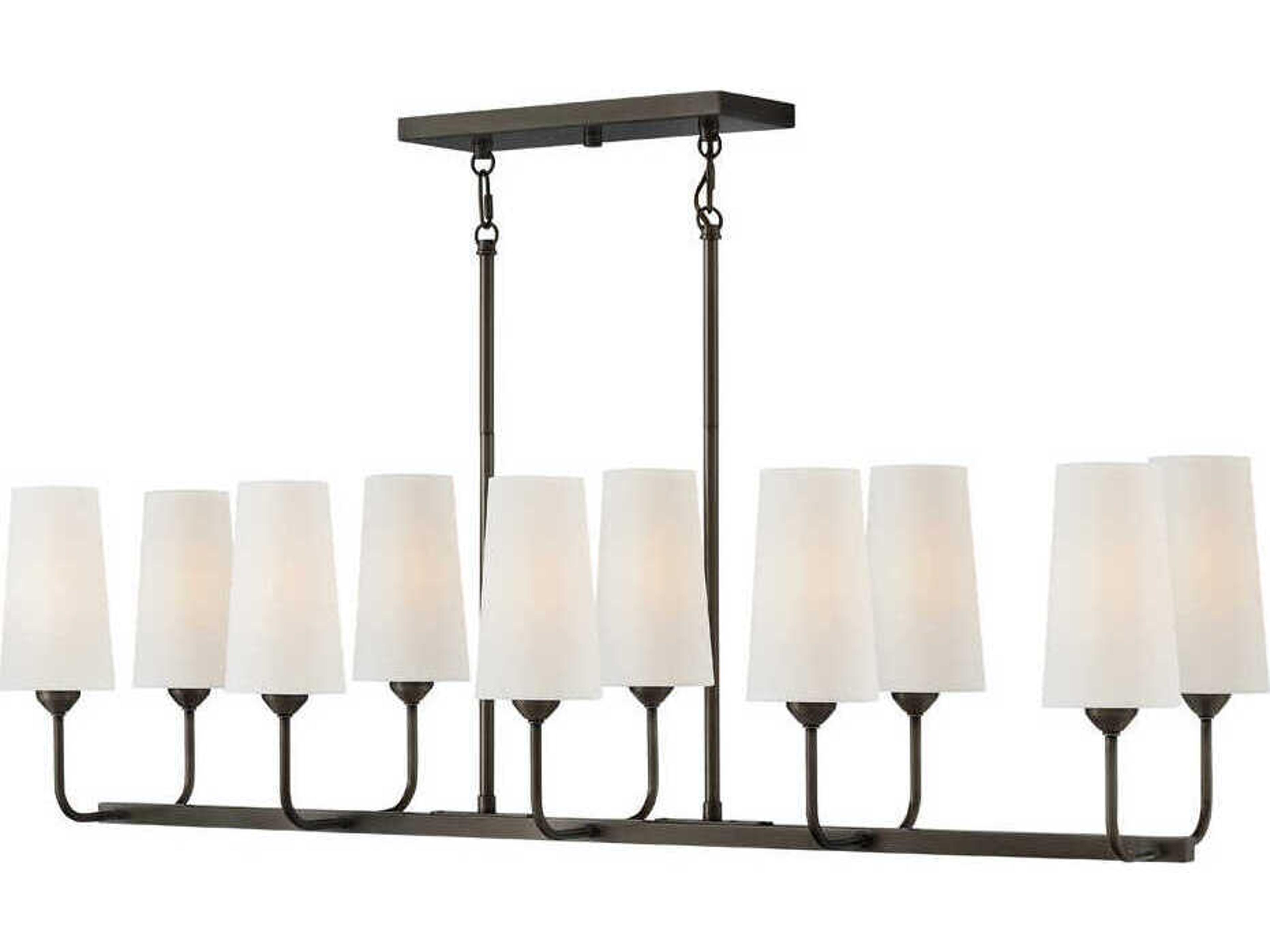 Hinkley Lewis 10-Light Black Oxide LED Linear Island Pendant