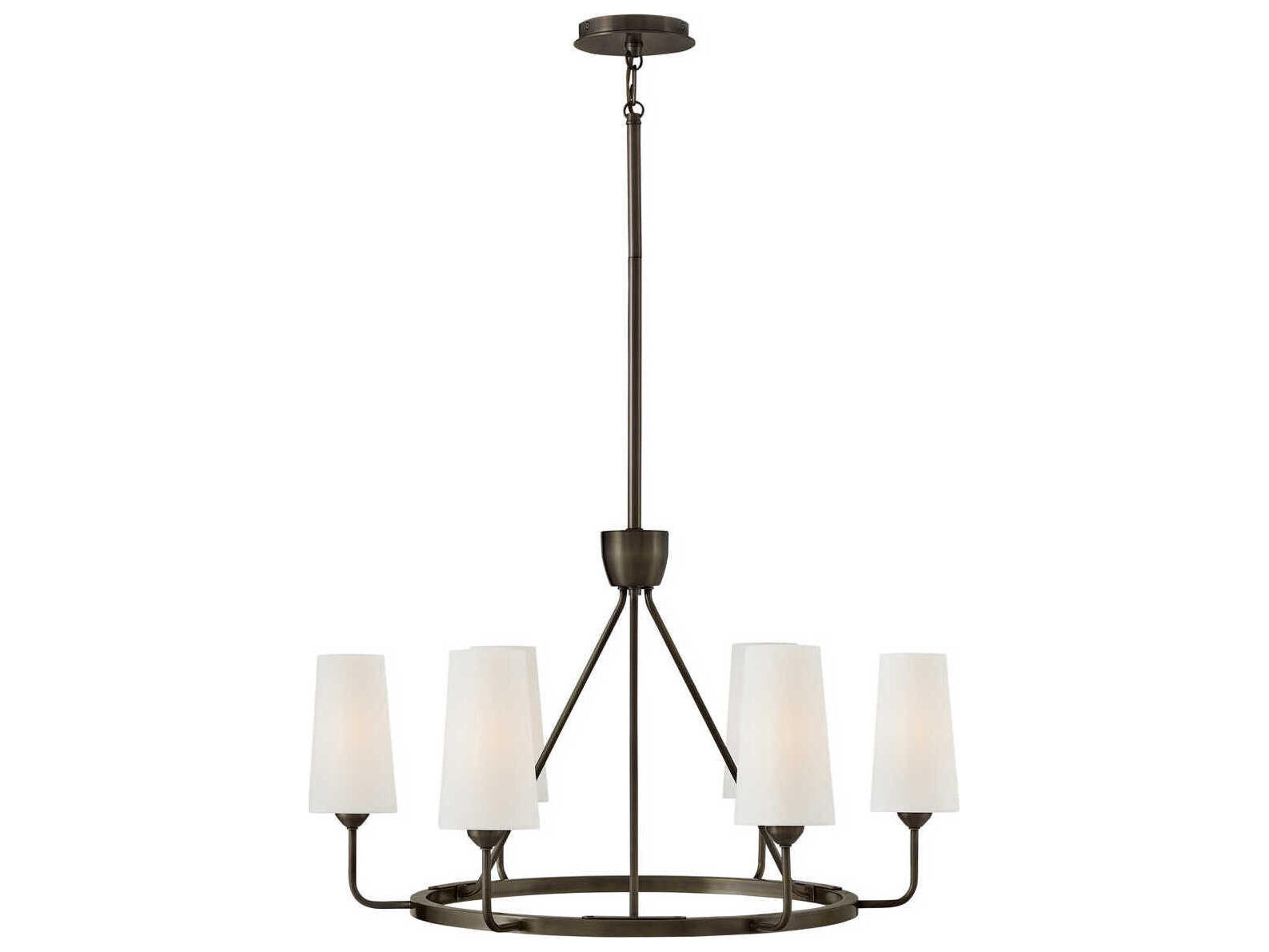 Hinkley Lewis 6-Light Black Oxide LED Candelabra Chandelier