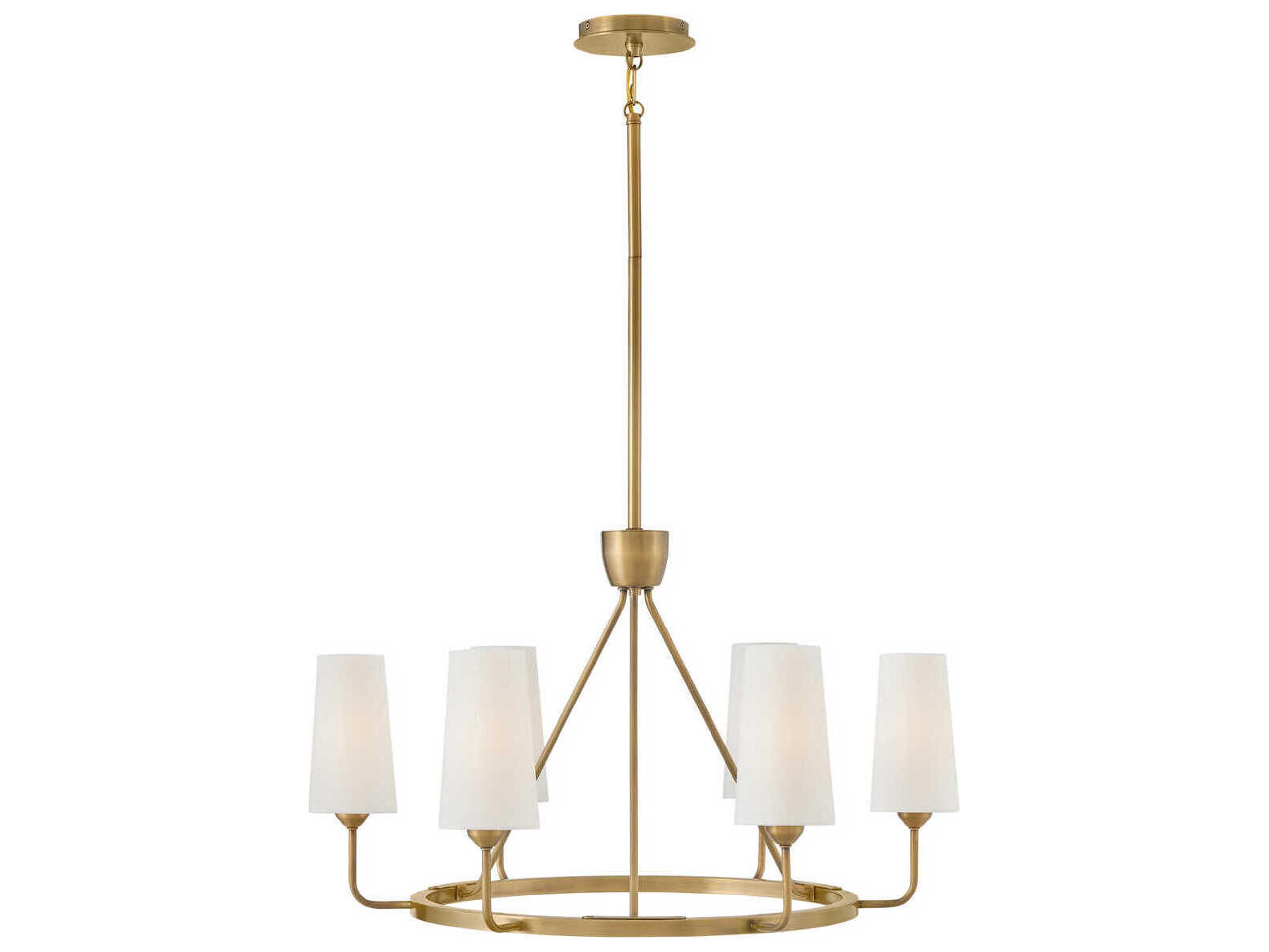 Hinkley Lewis 6-Light Heritage Brass LED Candelabra Chandelier