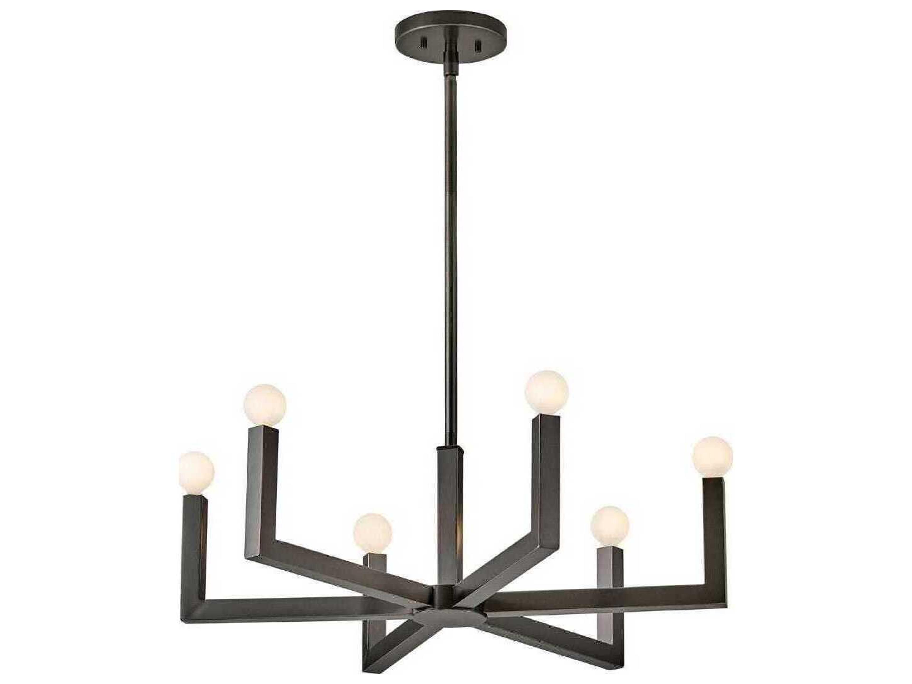 Ezra 6-Light Black Oxide Candelabra Chandelier