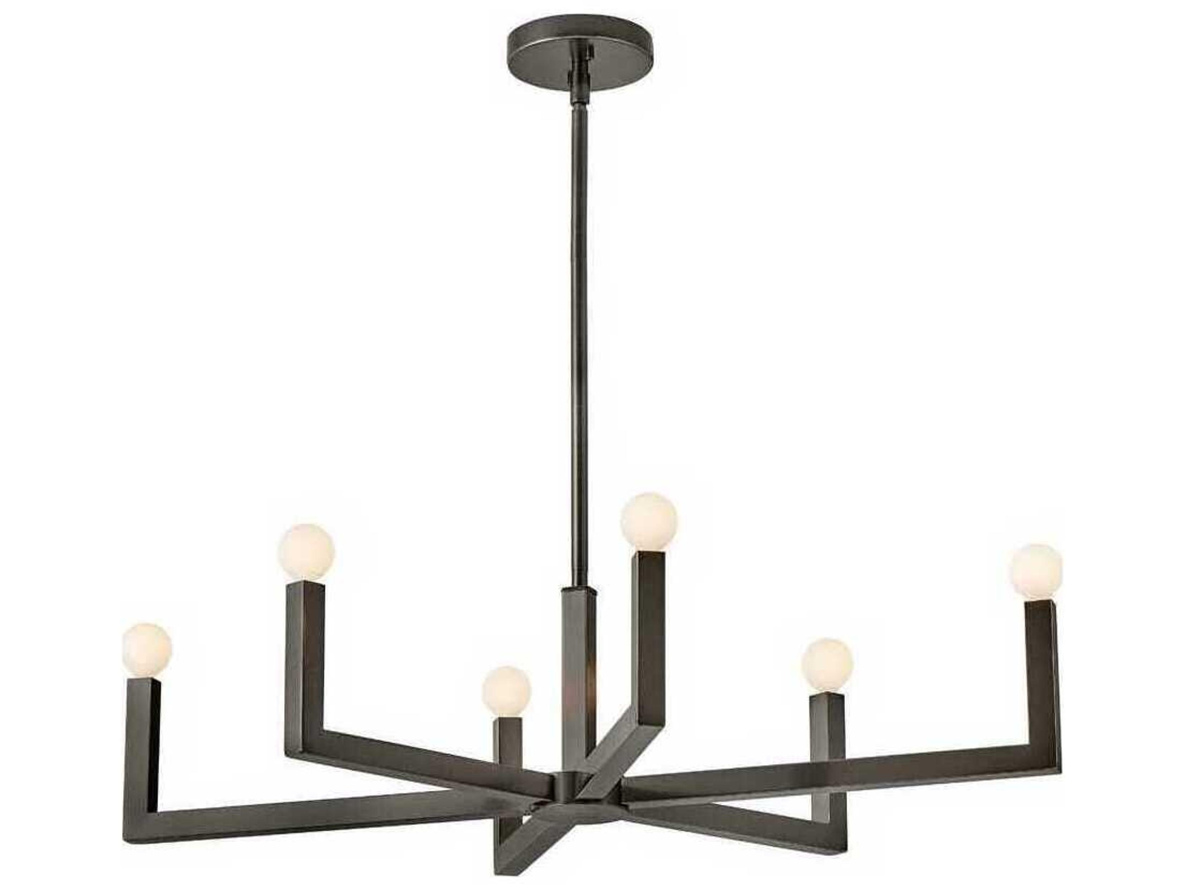 Ezra 6-Light Black Oxide Candelabra Chandelier