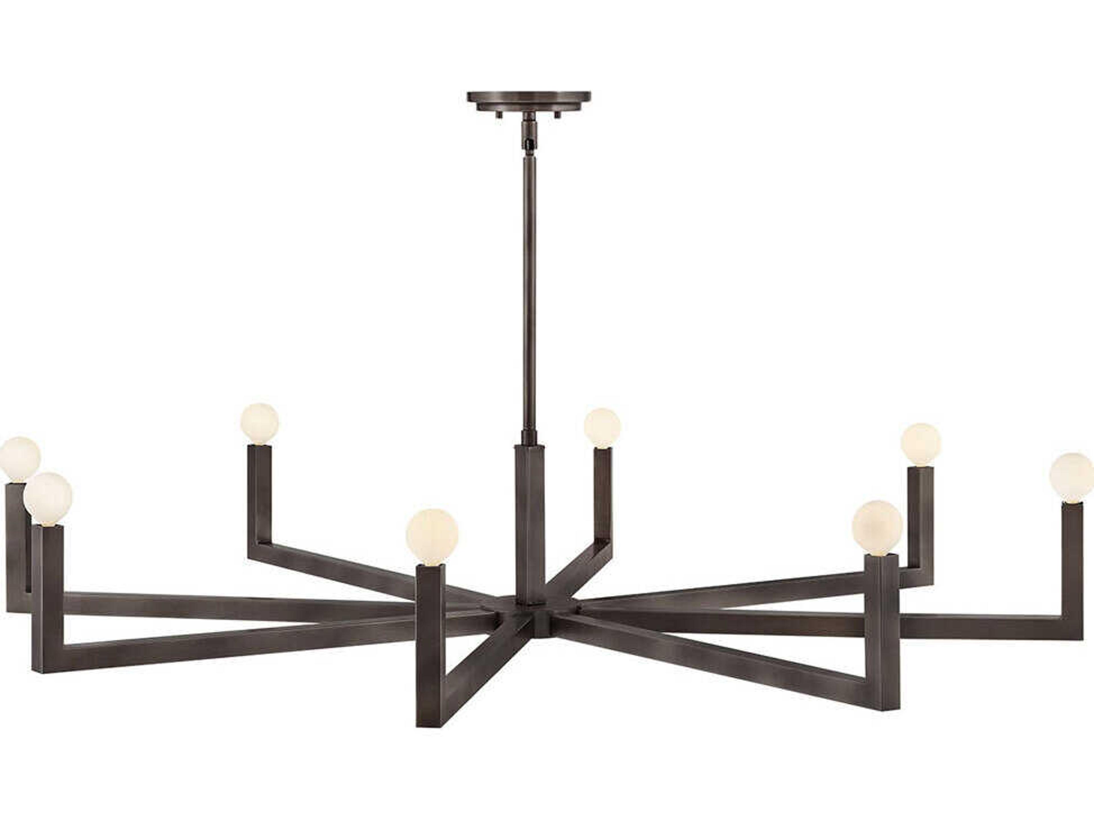 Ezra 8-Light Black Oxide Candelabra Chandelier