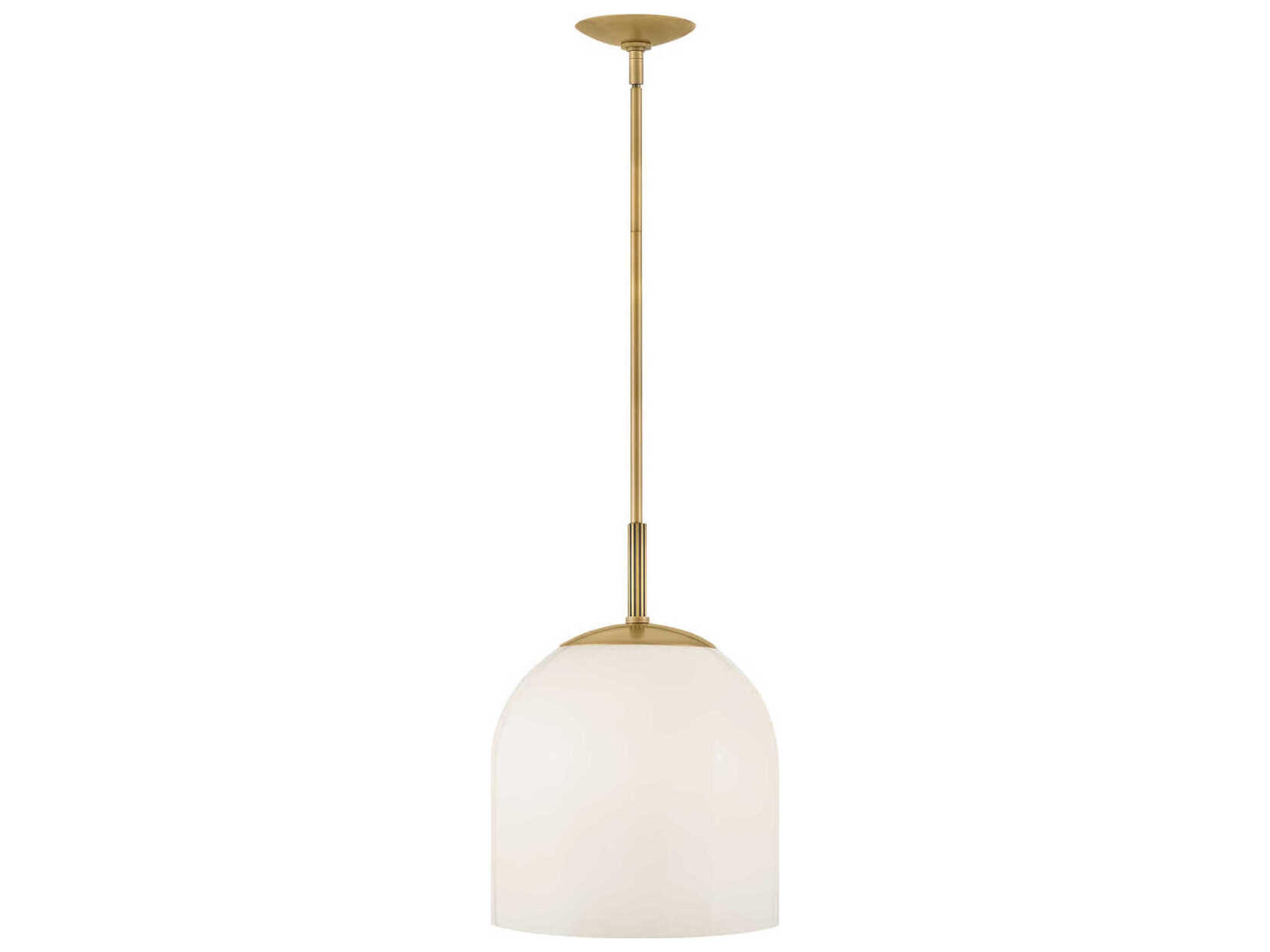 Hinkley Willa 1-Light Heritage Brass Glass Dome Pendant