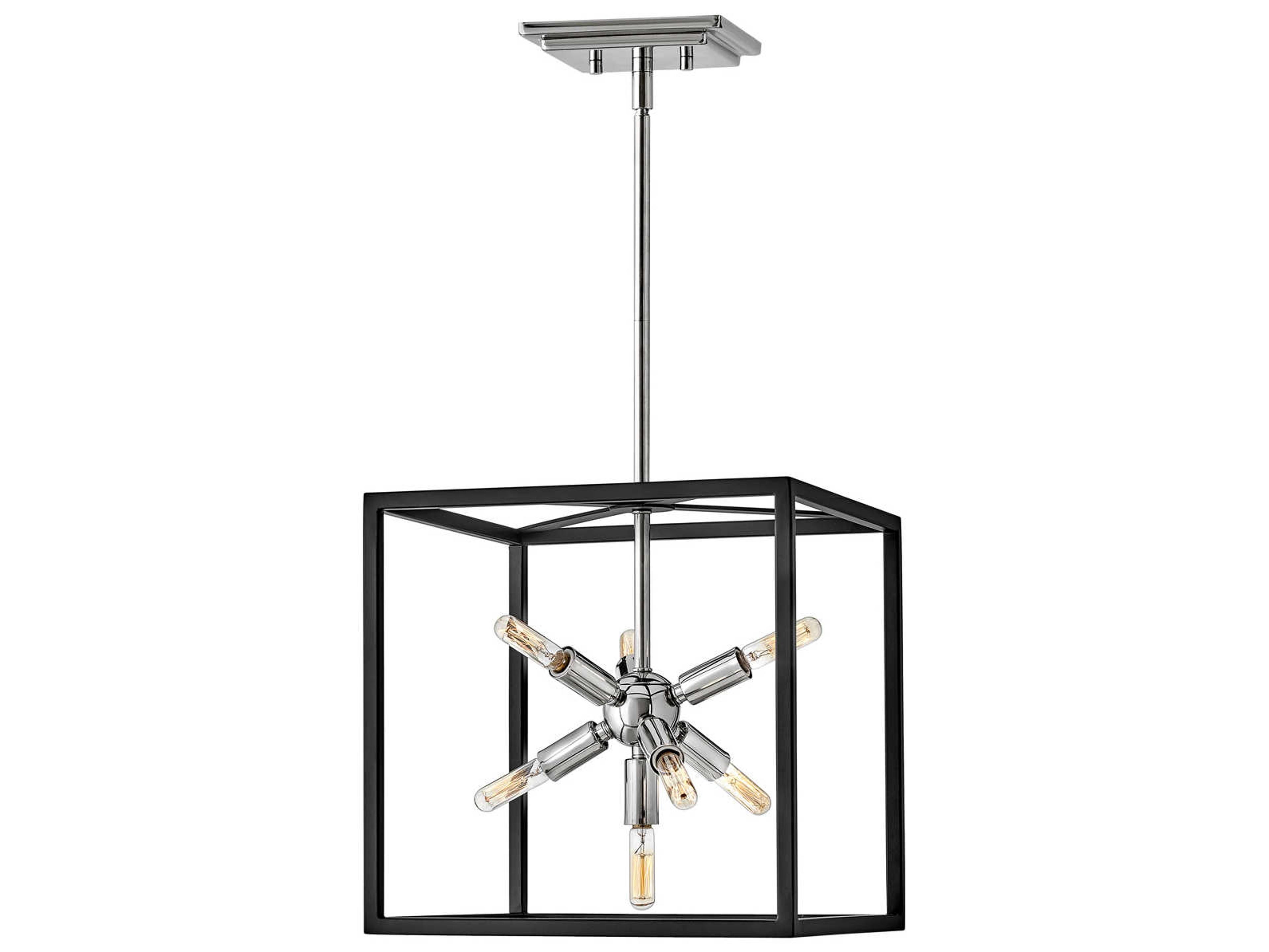 Hinkley Aros 7-Light Black Polished Nickel Sputnik Pendant