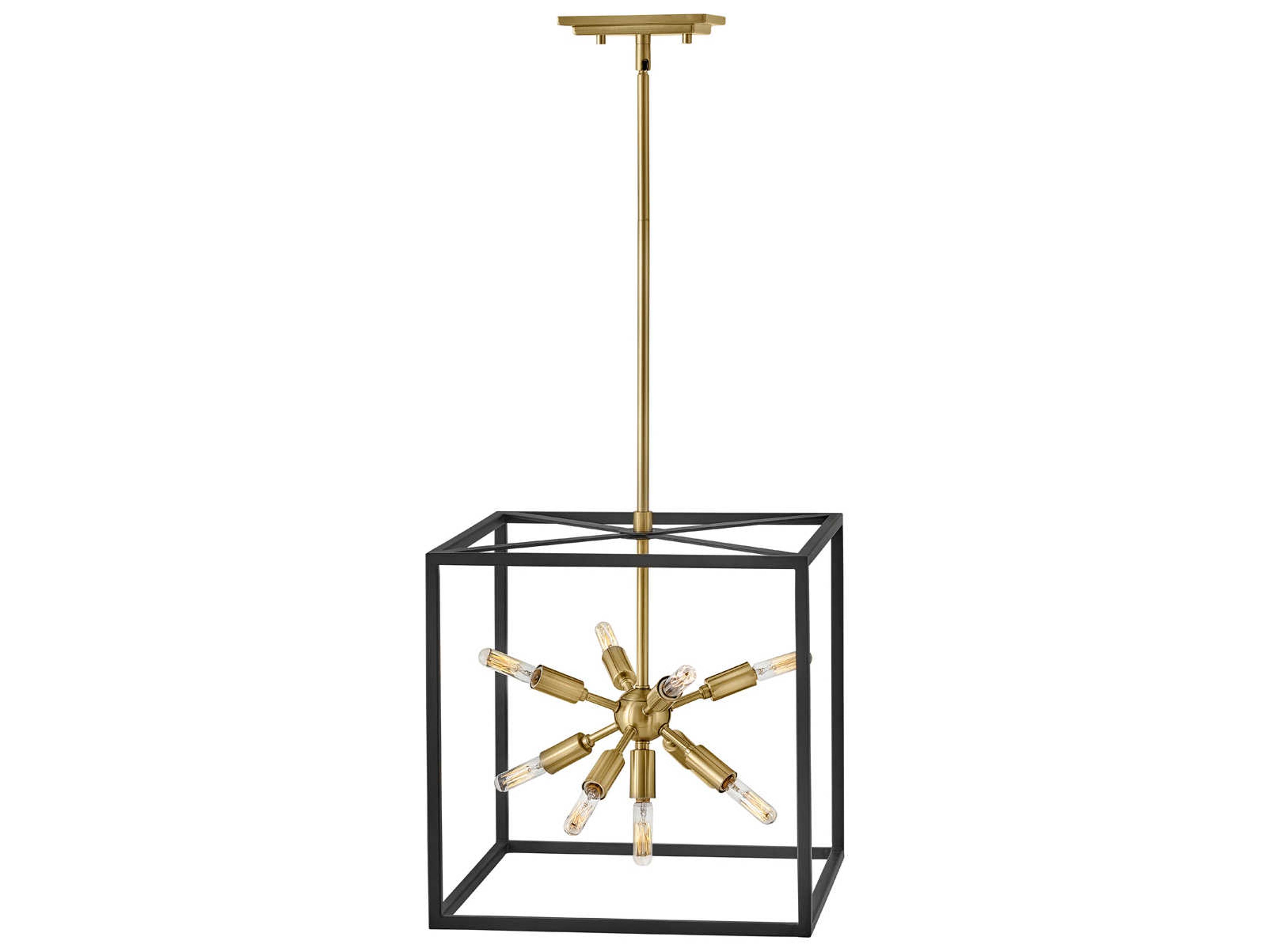 Hinkley Aros 9-Light Black Warm Brass Sputnik Pendant