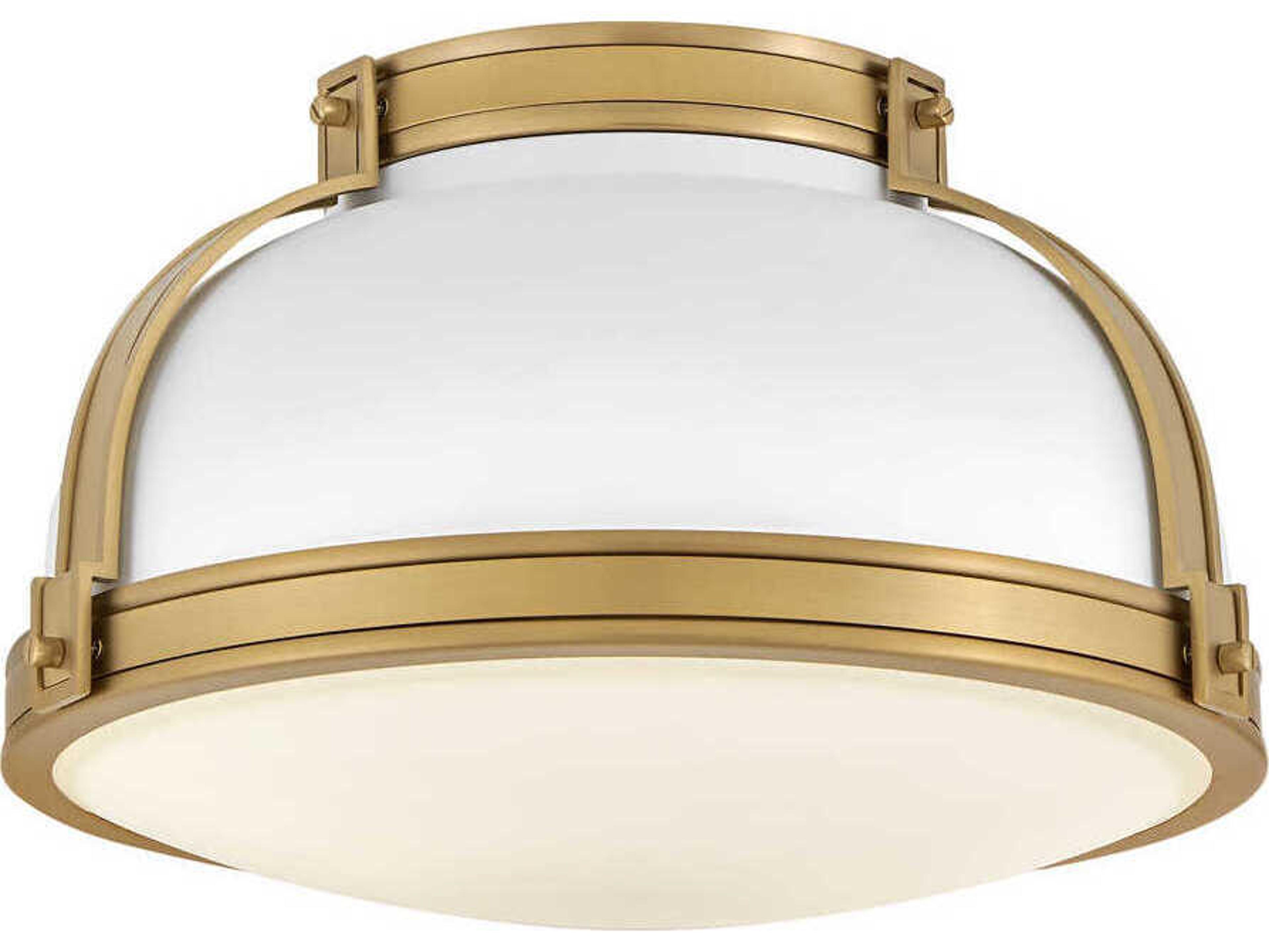 Hinkley Barton 2-Light Matte White Lacquered Brass Dome Flush Mount