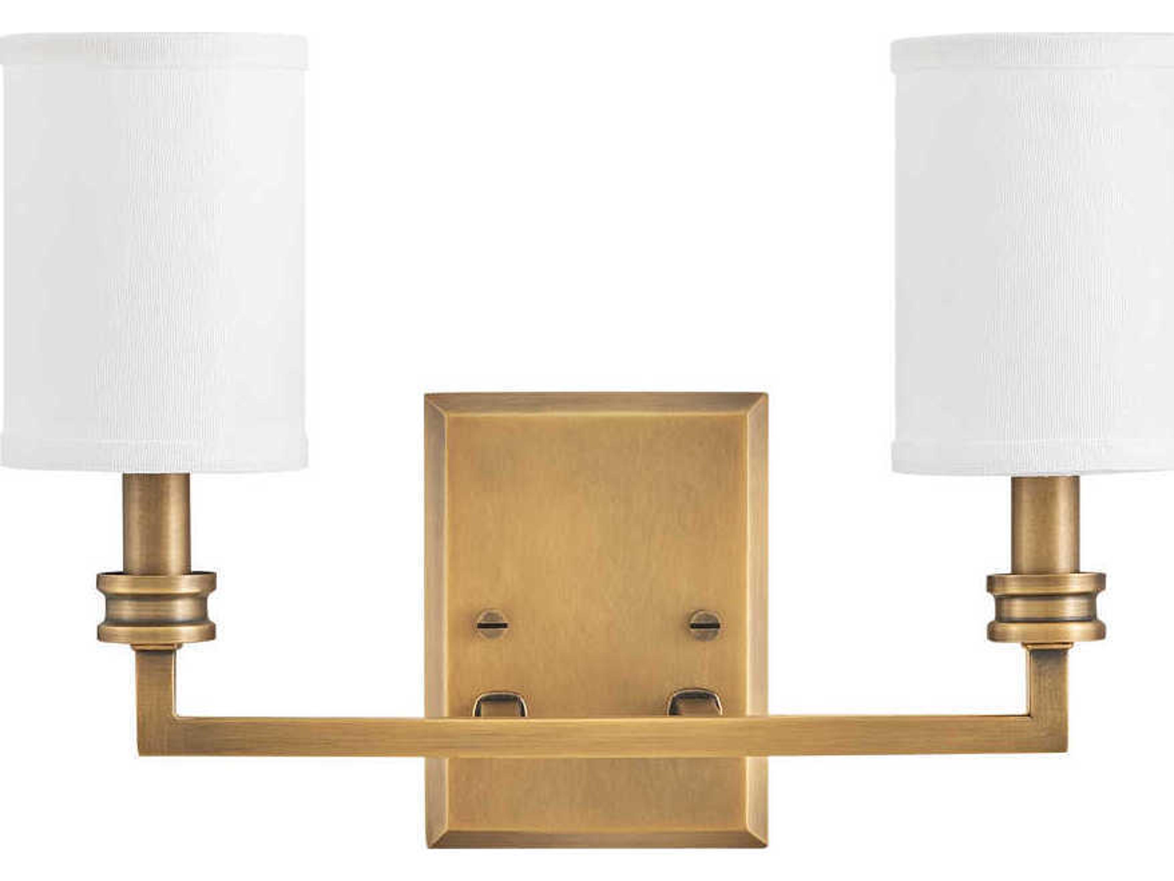 Hinkley Moore 2-Light Heritage Brass Vanity Light