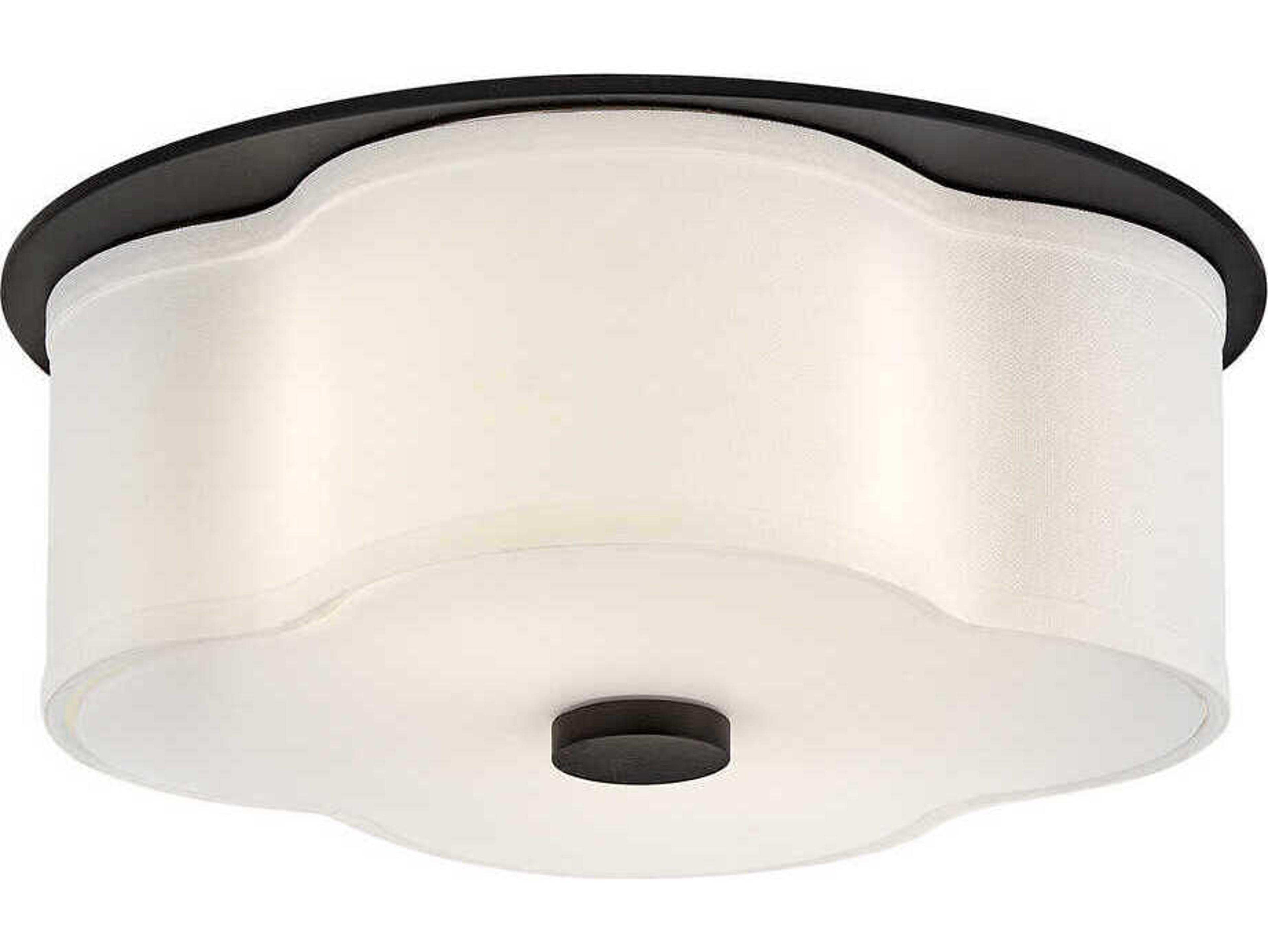 Hinkley Delaney 2-Light Black Geometric Flush Mount